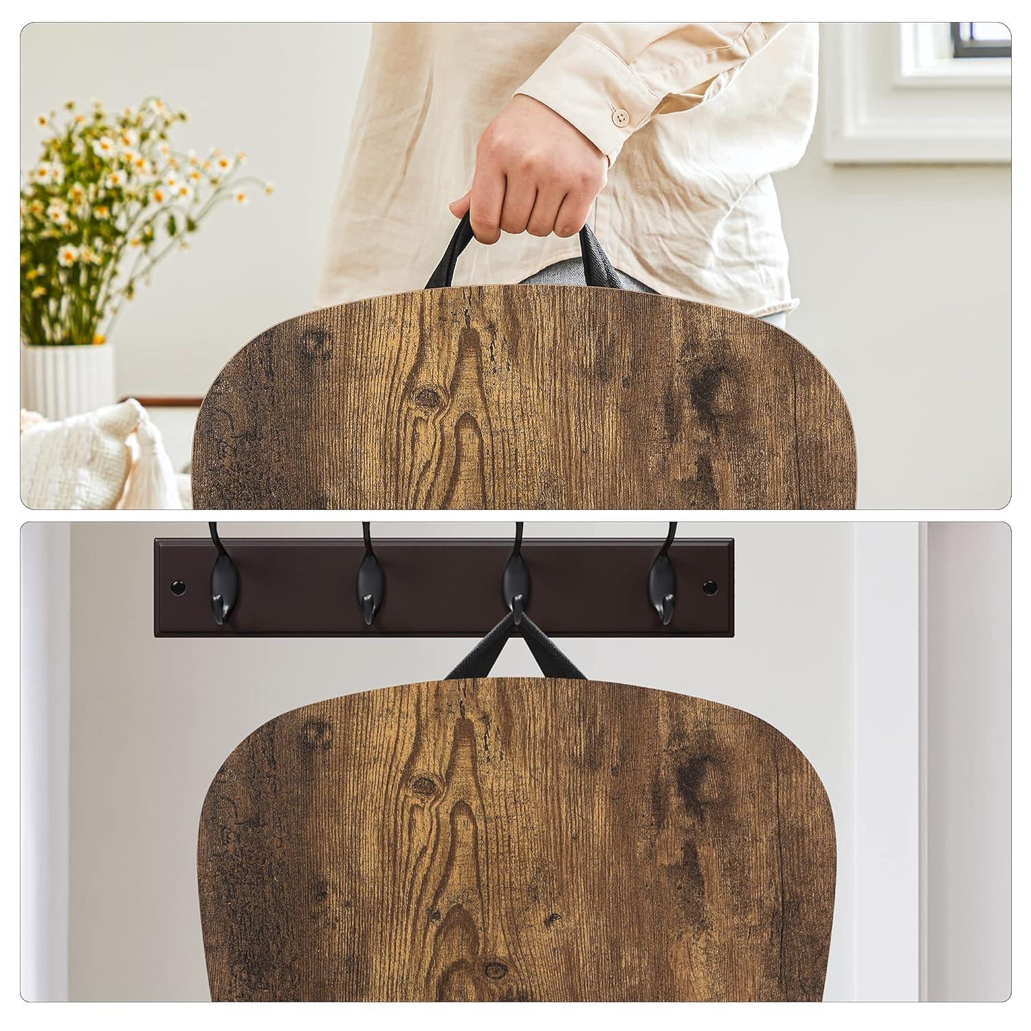 Portable Lap Desk,  Rustic Brown, Bed Tray with Handle & Cushion, Laptop Table for Comfort.