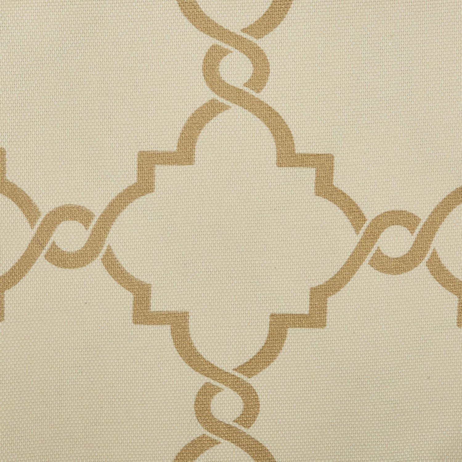 Fretwork Print Grommet Top Window Curtain Panel