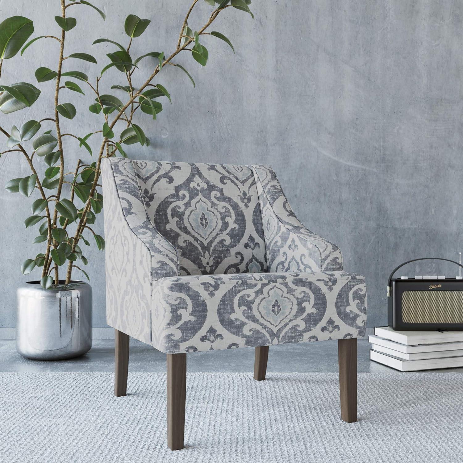Classic Swoop Accent Armchair Suri Blue - HomePop