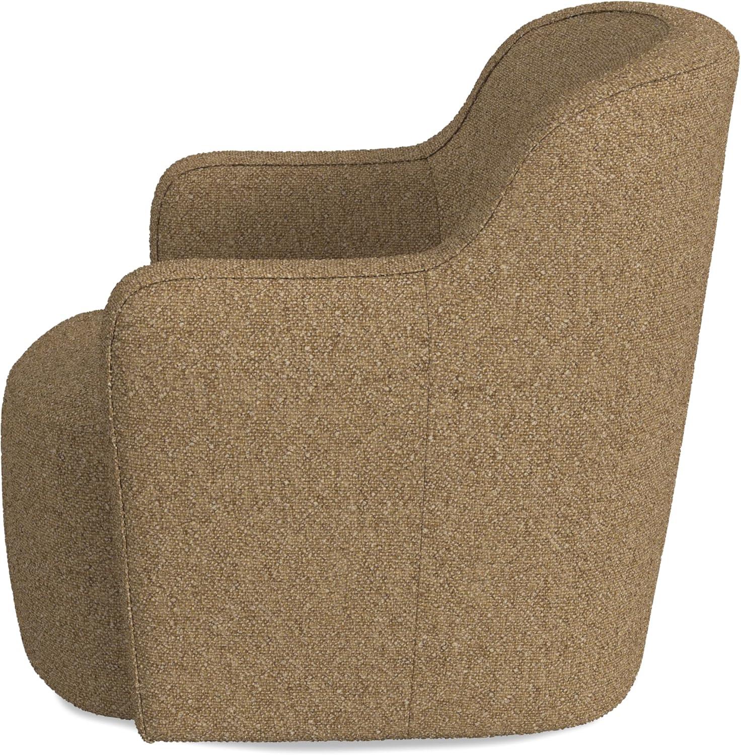 HomePop Upholstered Swivel Accent Chair Light Tan