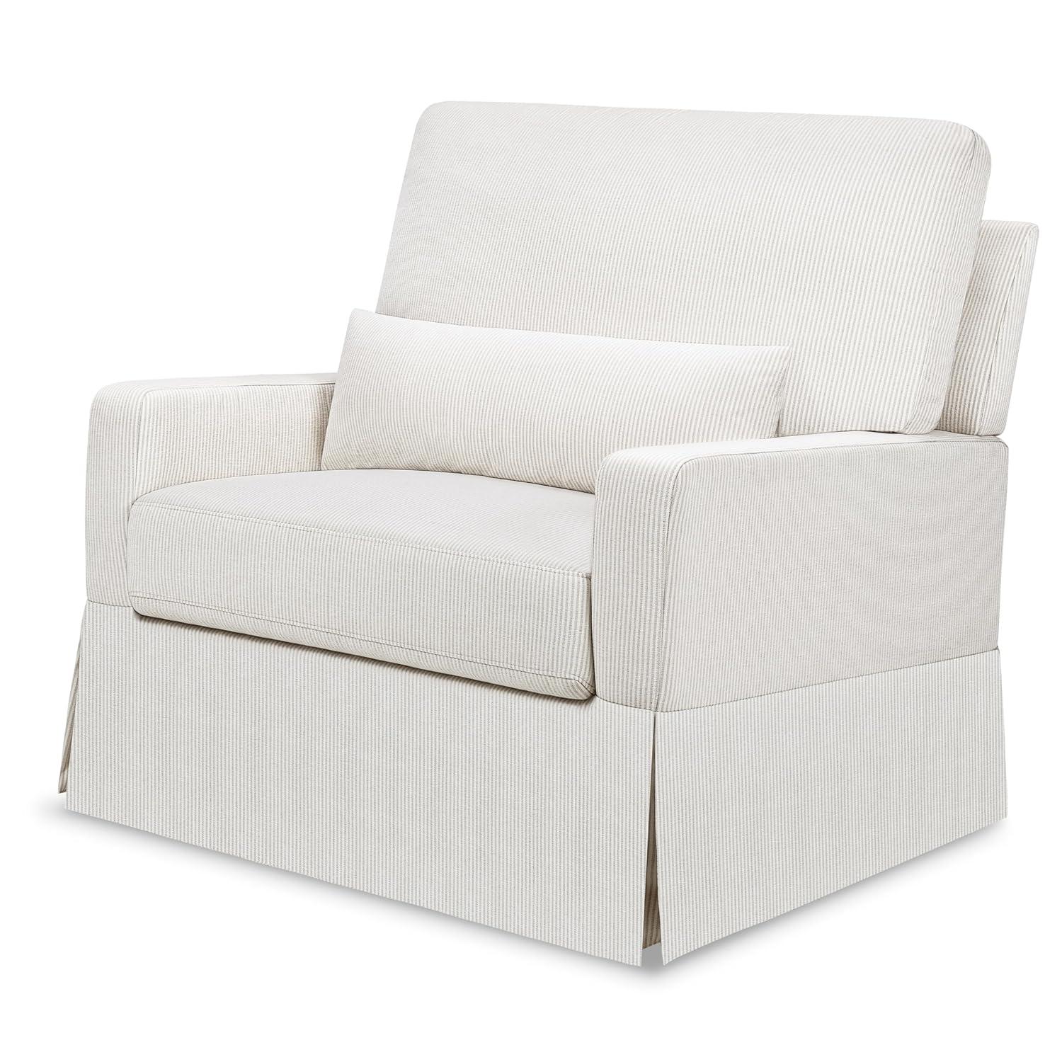 Crawford Pillowback Chair and a Half Upholstered Swivel Glider