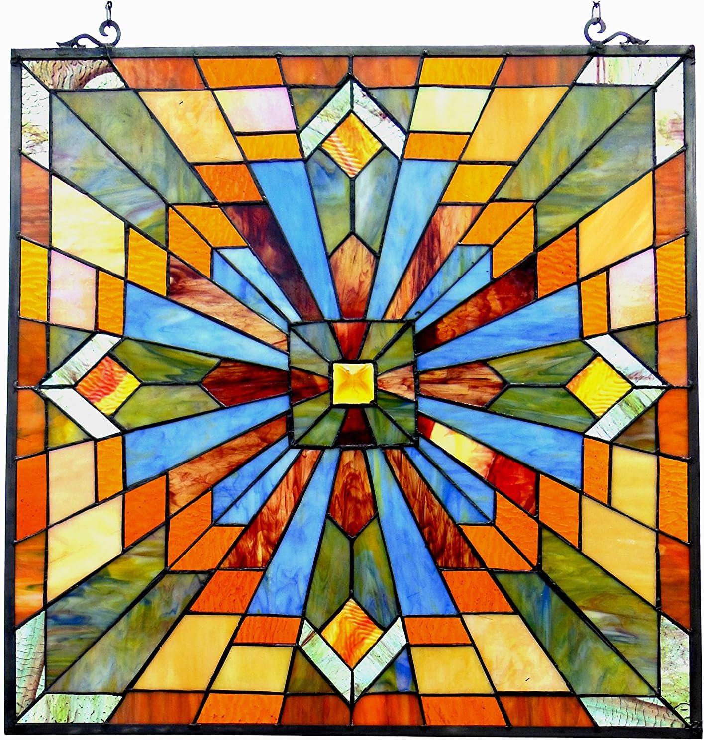 RADIANCE Goods Emma Tiffany-Glass Window Panel 24"