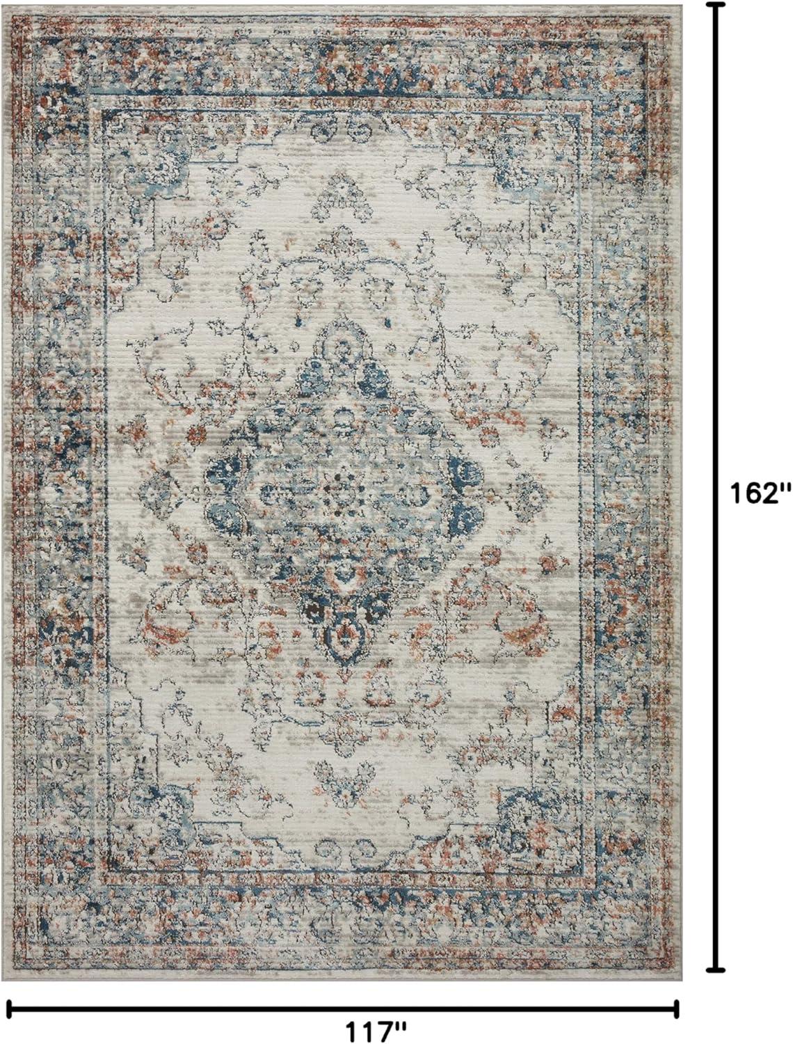 Loloi II BIANCA IVORY / OCEAN 9-9" x 13-6"
