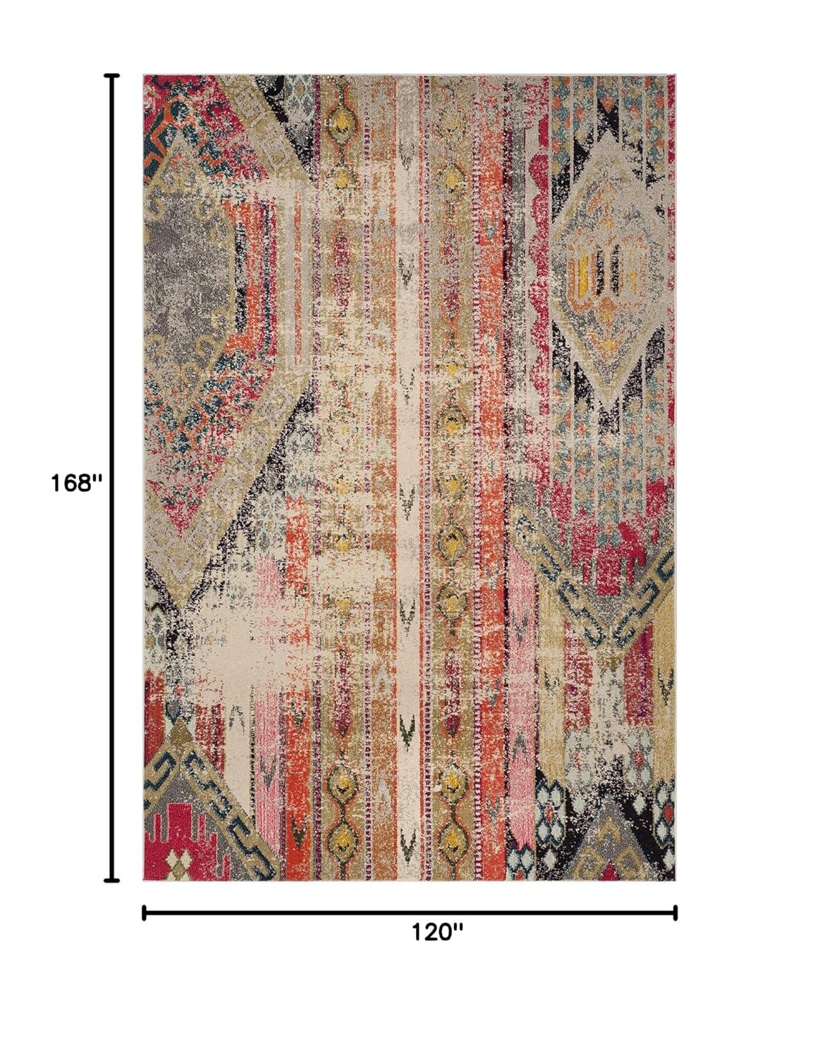 Monaco MNC222 Power Loomed Indoor Area Rug - Light Grey/Multi - 10'x14' - Safavieh