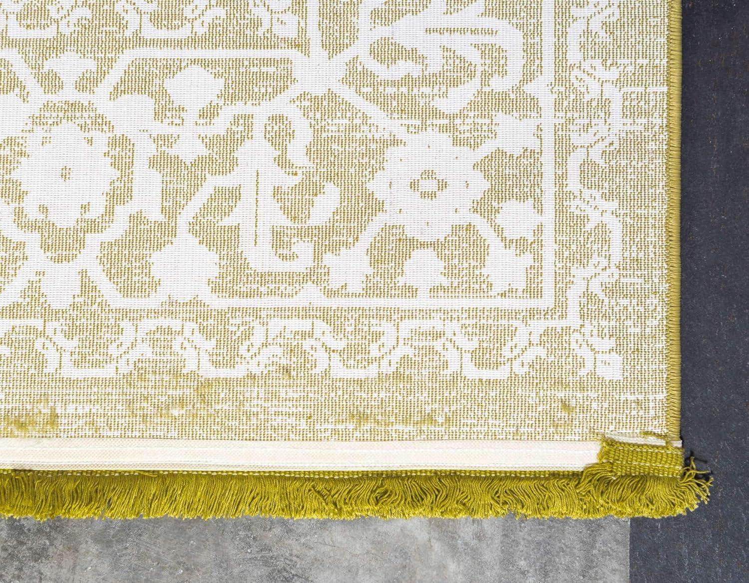 Unique Loom New Classical Collection Area Rug - Olympia (4' 1" x 6' 1" Rectangle Light Green/Ivory)
