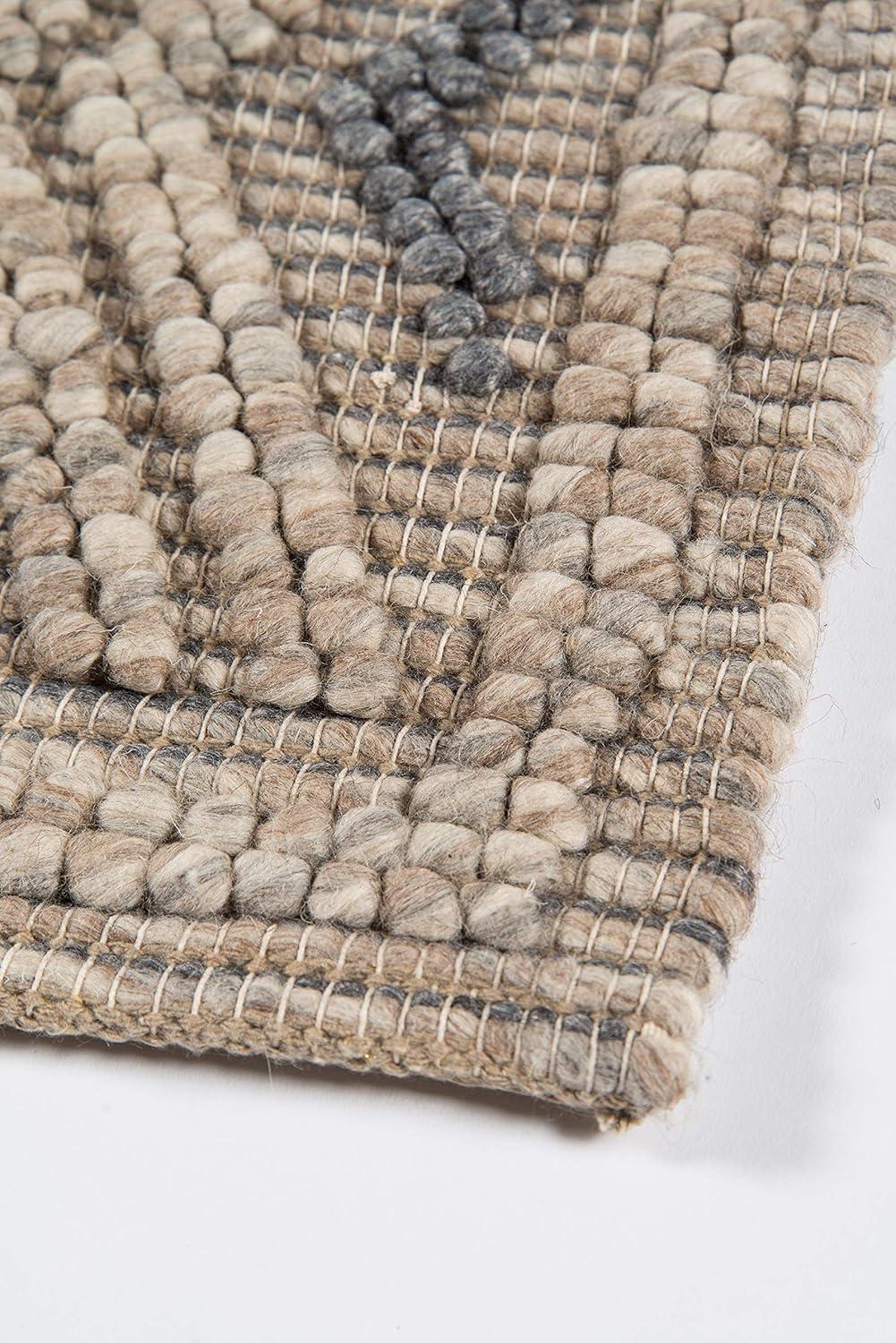 Momeni Andes Hand Woven Wool and Viscose Beige Runner 2'3" X 8'