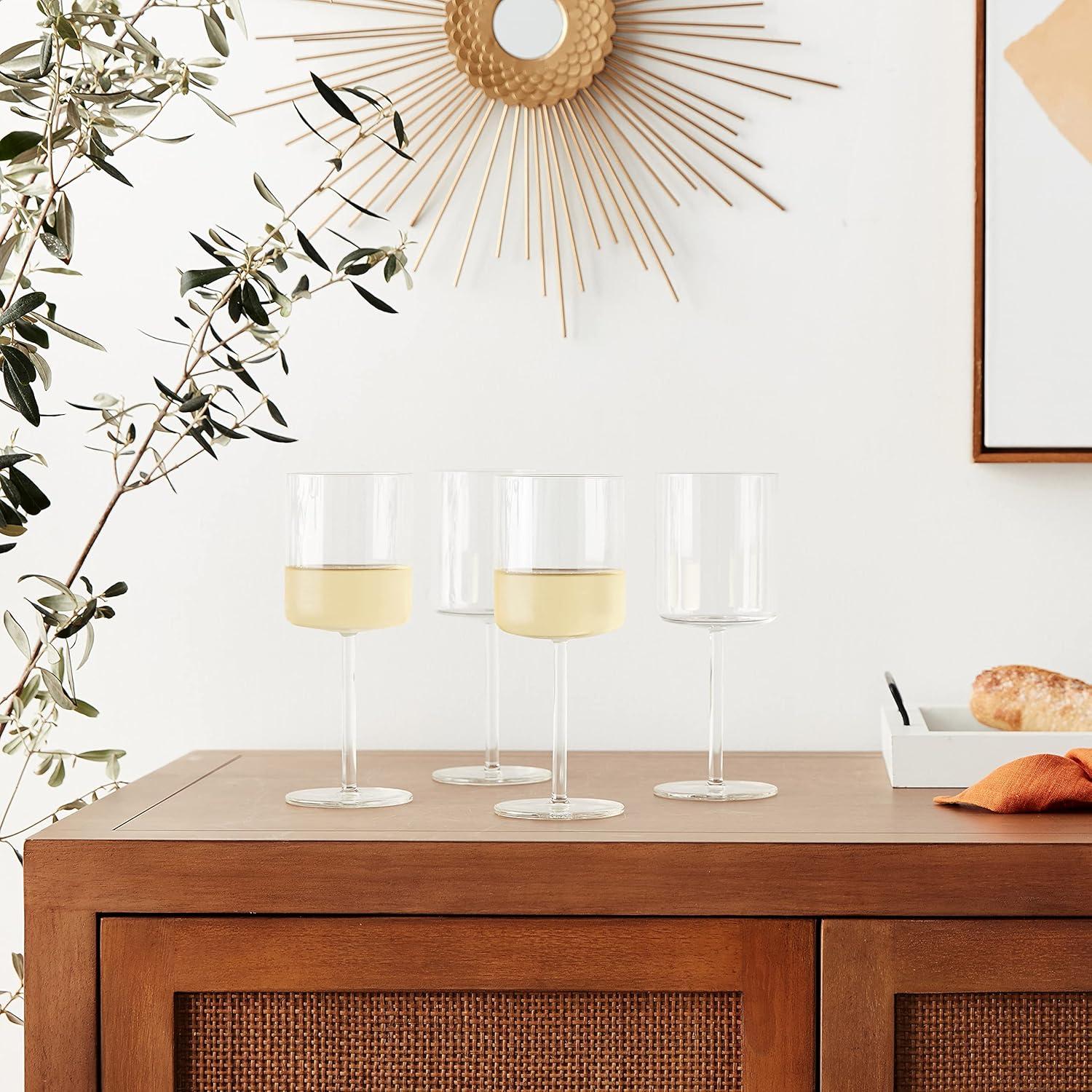 Modo 13.5 oz. Crystal White Wine Glass (Set of 4)