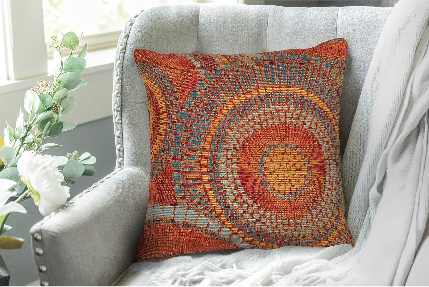 Marina Circles Indoor/Outdoor Pillow 18" X 18"