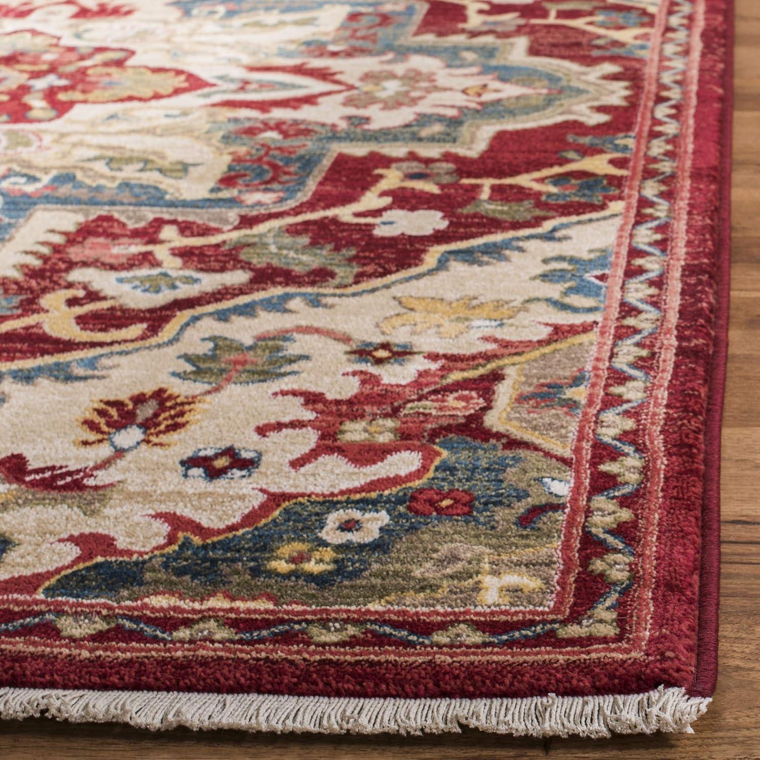 Kashan KSN304 Power Loomed Accent Rug - Red/Beige - 3'3"x4'10" - Safavieh.