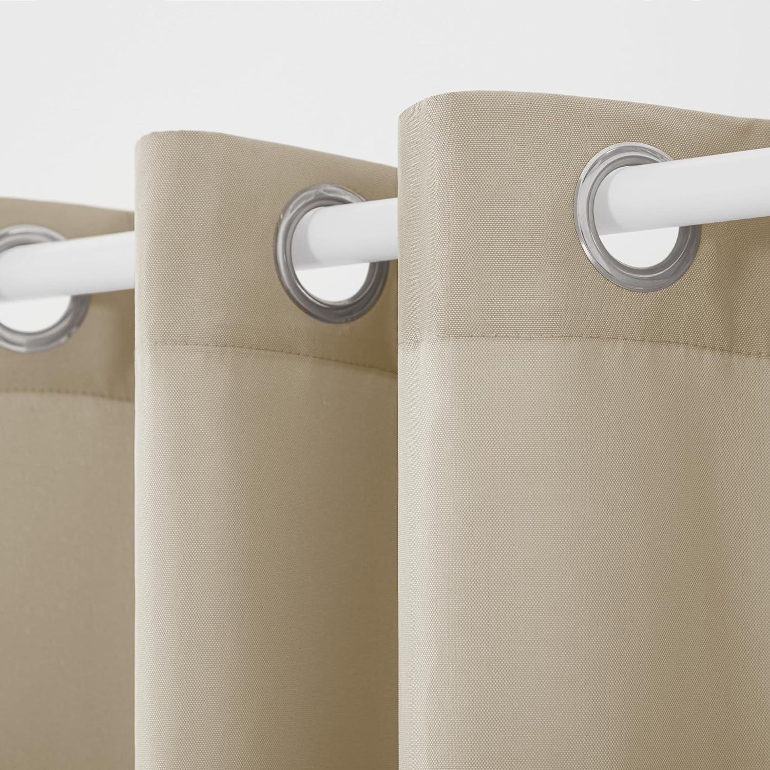 Set of 2 Indoor/Outdoor Solid Cabana Grommet Top Curtain Panels - Exclusive Home