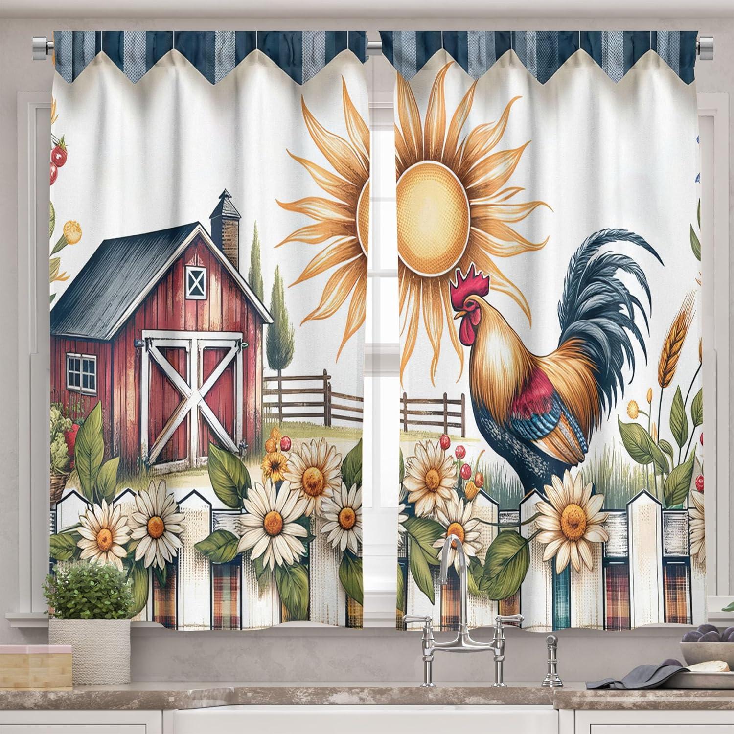 Tailored 55'' W Kitchen Curtain