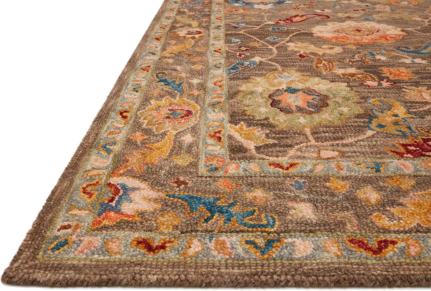 Norge Oriental Hand Hooked Wool Charcoal Area Rug