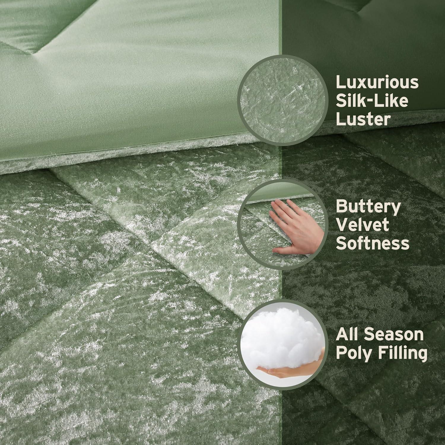 Intelligent Design Alyssa Velvet Quilted Diamond Ultra Soft Comforter Set