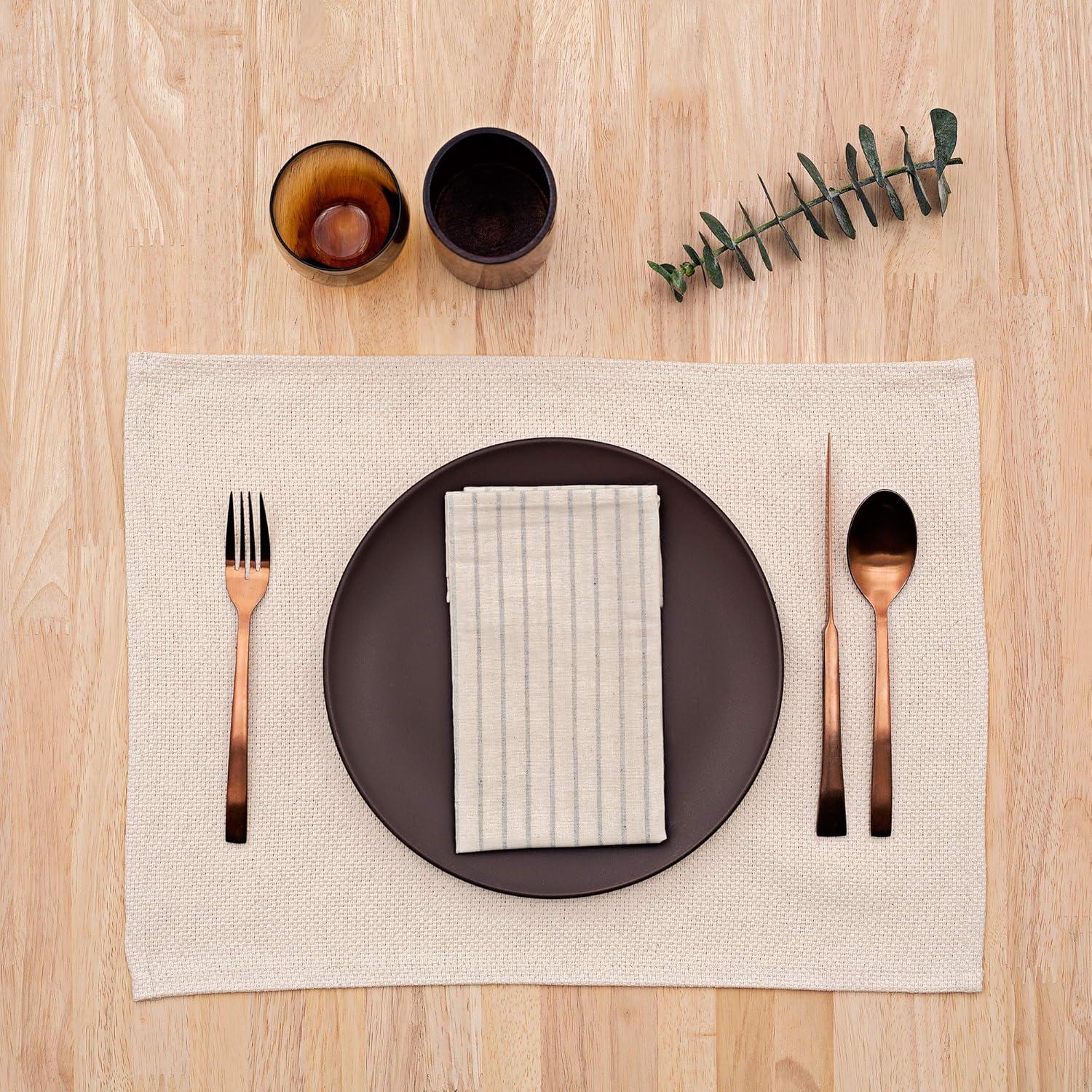 MEEMA Table Placemats Set of 4 - Natural - Christmas Kitchen Table Decor  - Table Christmas Gifts