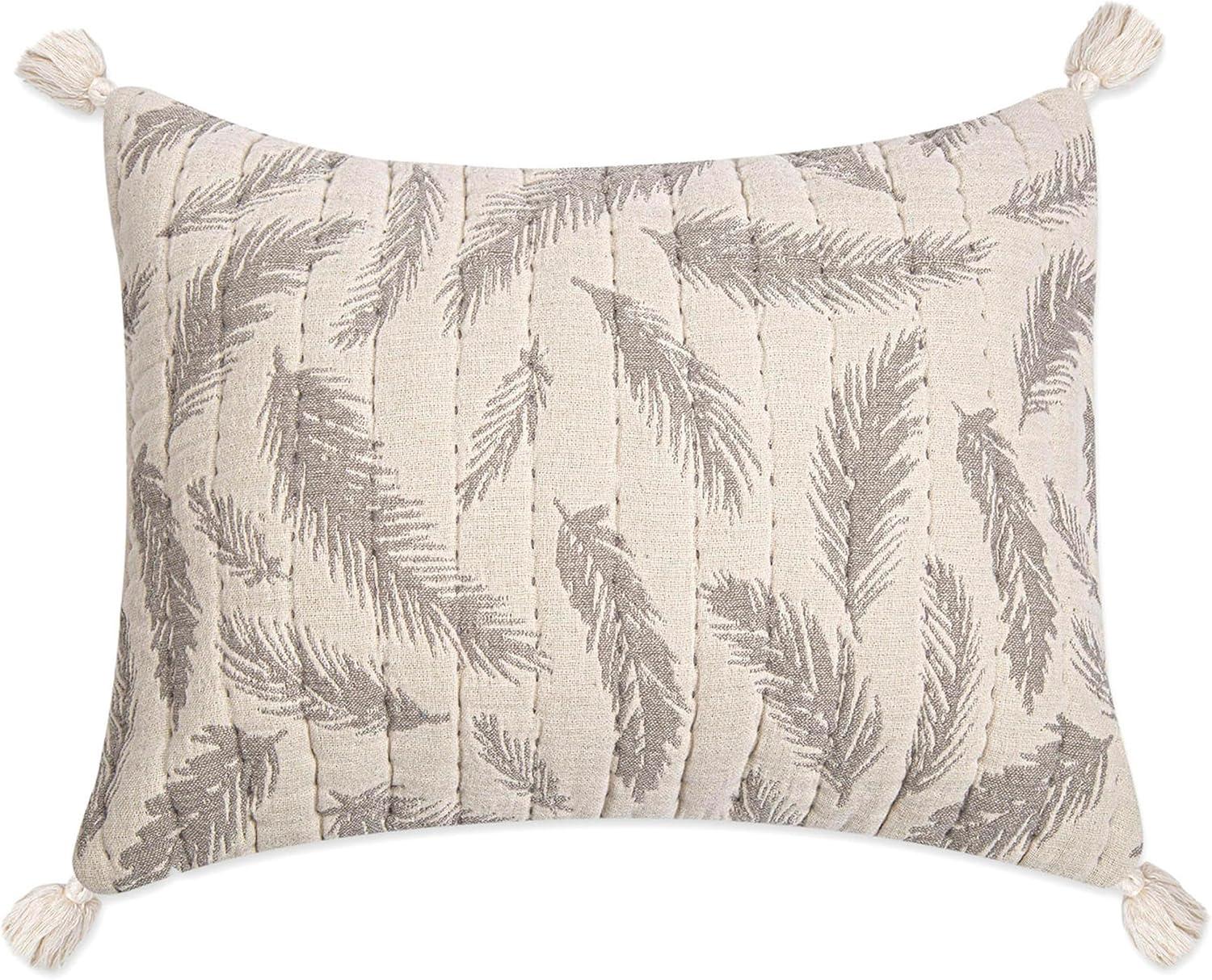 Rectangular Feather 100% Cotton Accent Pillow Cover & Insert for Baby Nursery