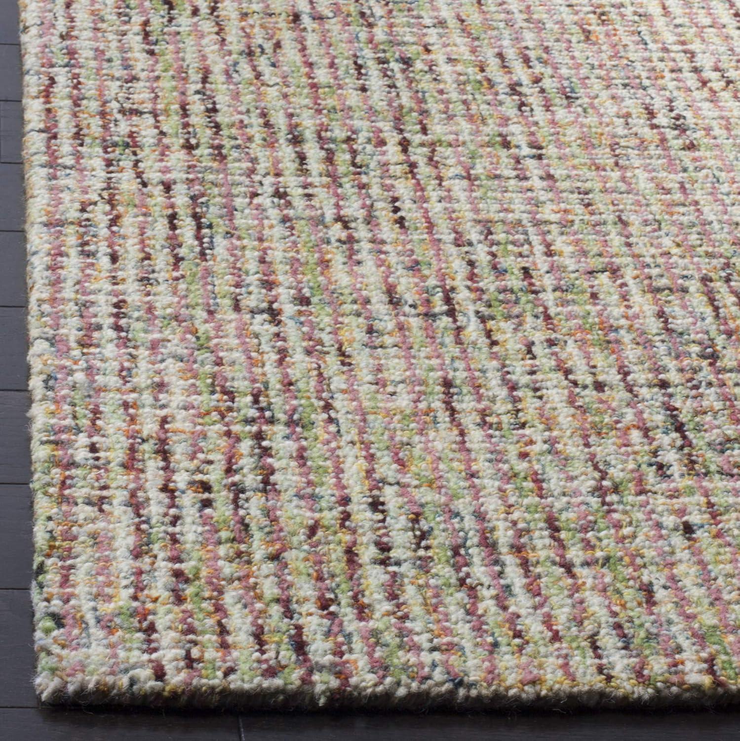 Abstract ABT468 Handmade Indoor Area Rug - Dark Blue/Rust - 6'x9' - Safavieh