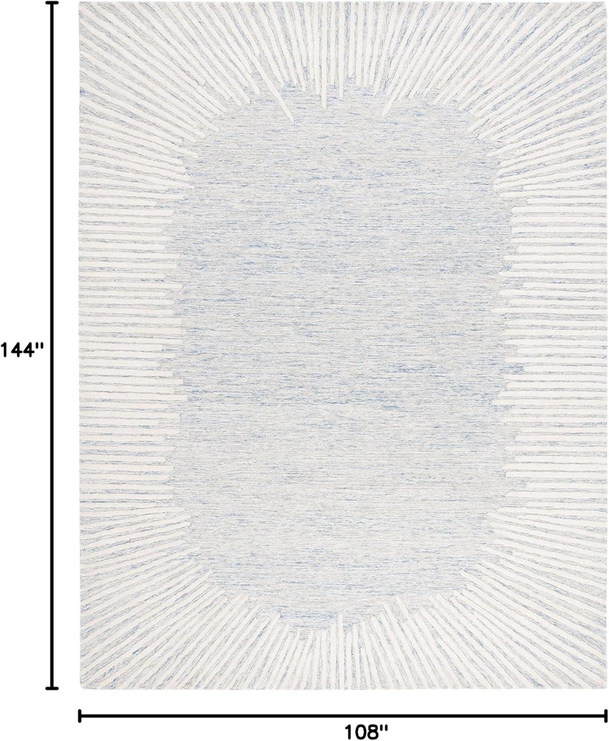 SAFAVIEH Abstract Frieda Radiate Area Rug, Blue/Ivory, 9' x 12'