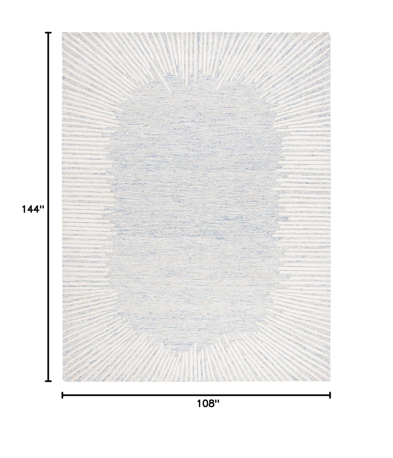 SAFAVIEH Abstract Frieda Radiate Area Rug, Blue/Ivory, 9' x 12'