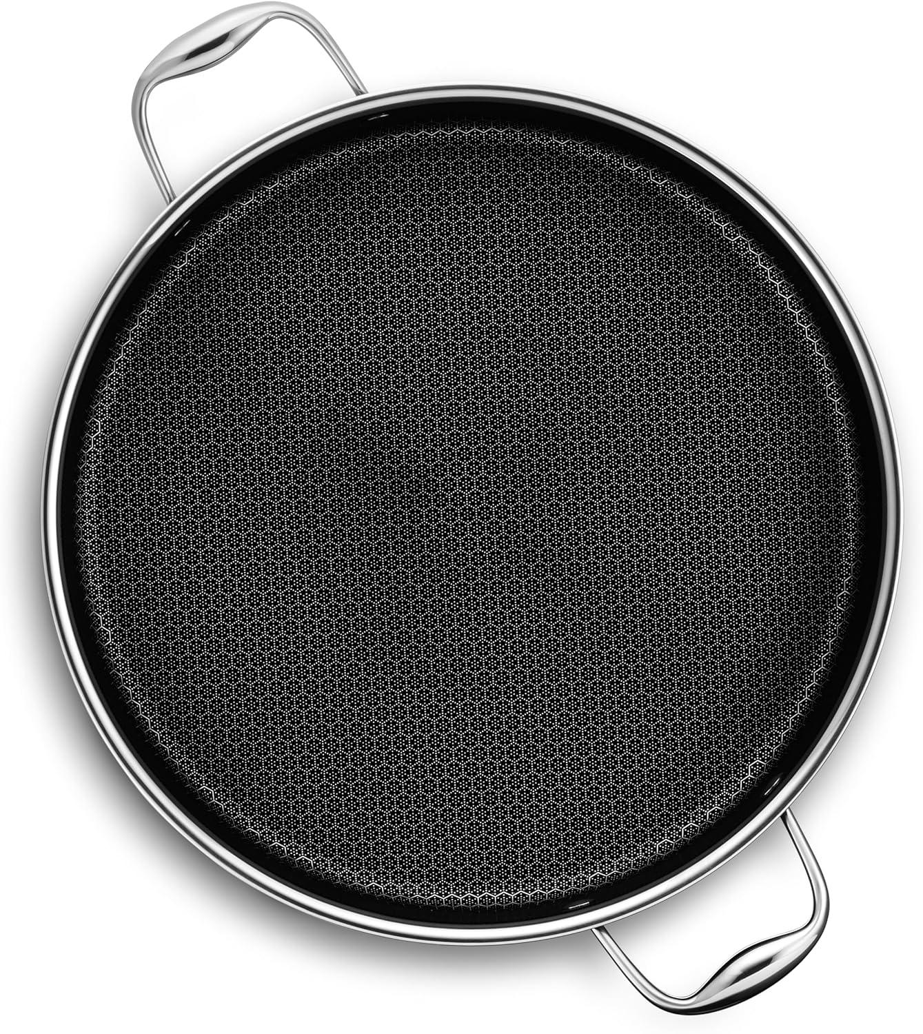 HexClad 7-Quart Hybrid Nonstick Aluminum Sauté Pan with Lid