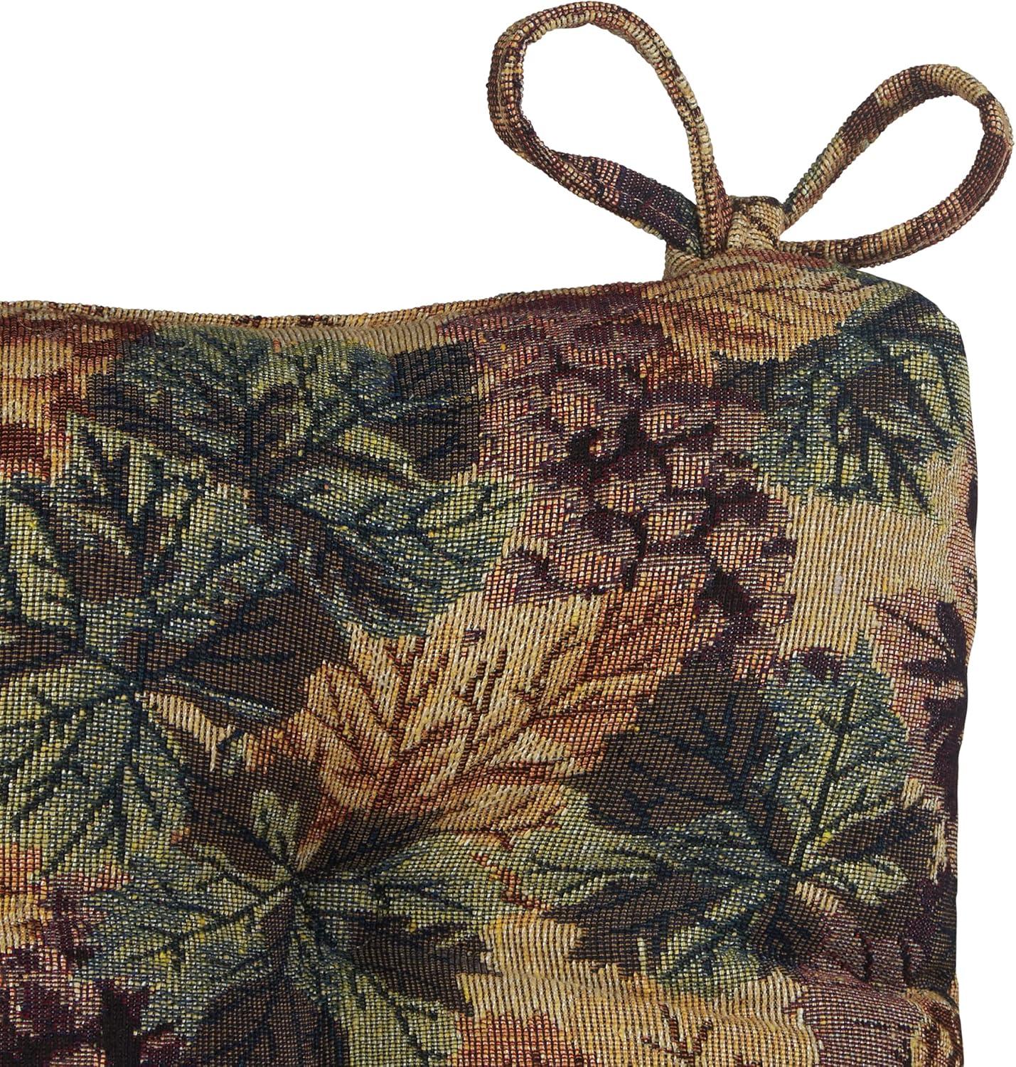 Gripper Jumbo Cabernet Rocking Chair Cushion Set Include Seat and Back Cushion: Solid Polyester & Cotton, Indoor, 21"x17"x3"