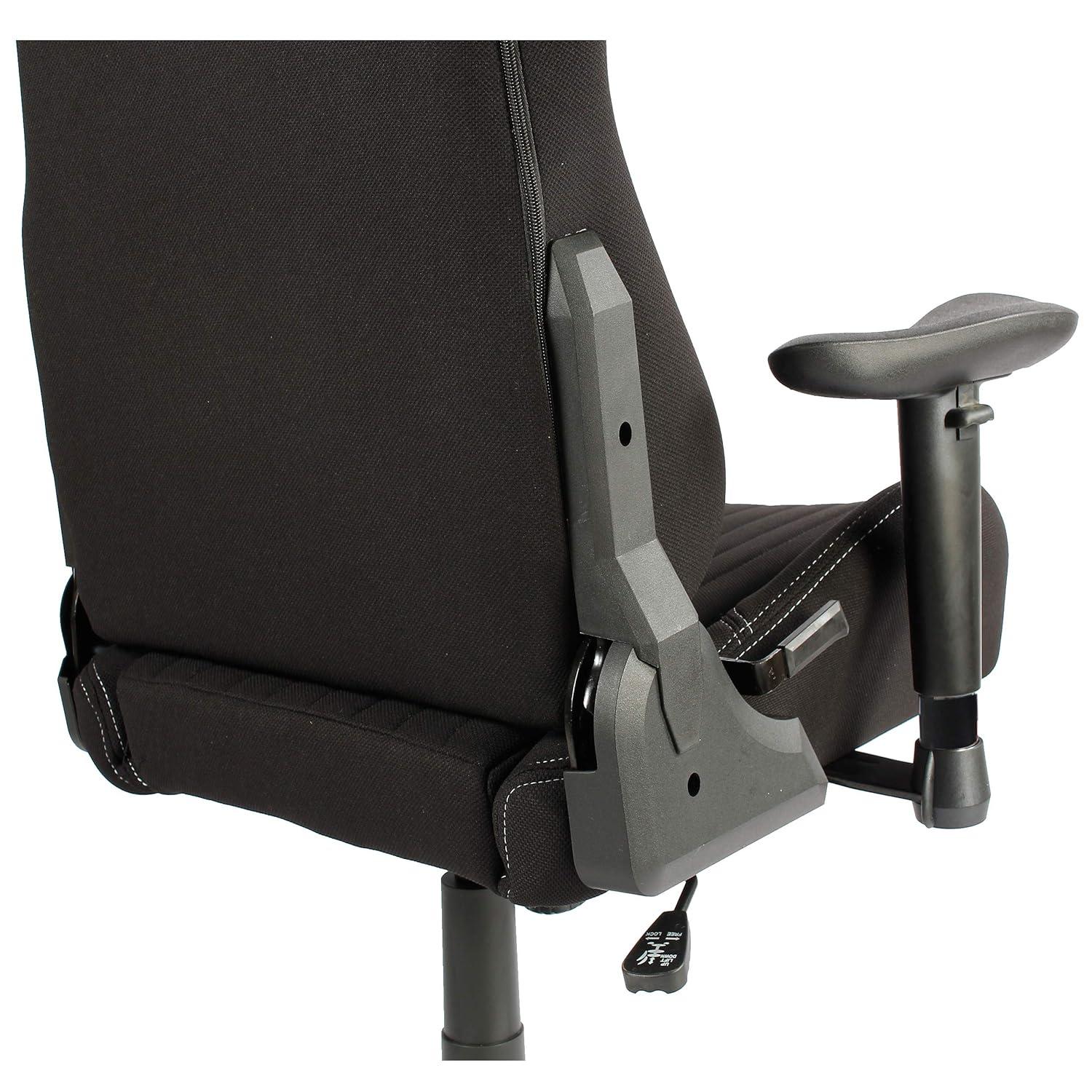 Techni Sport Techni Sport Adjustable Reclining Ergonomic Swiveling PC & Racing Game Chair in Black