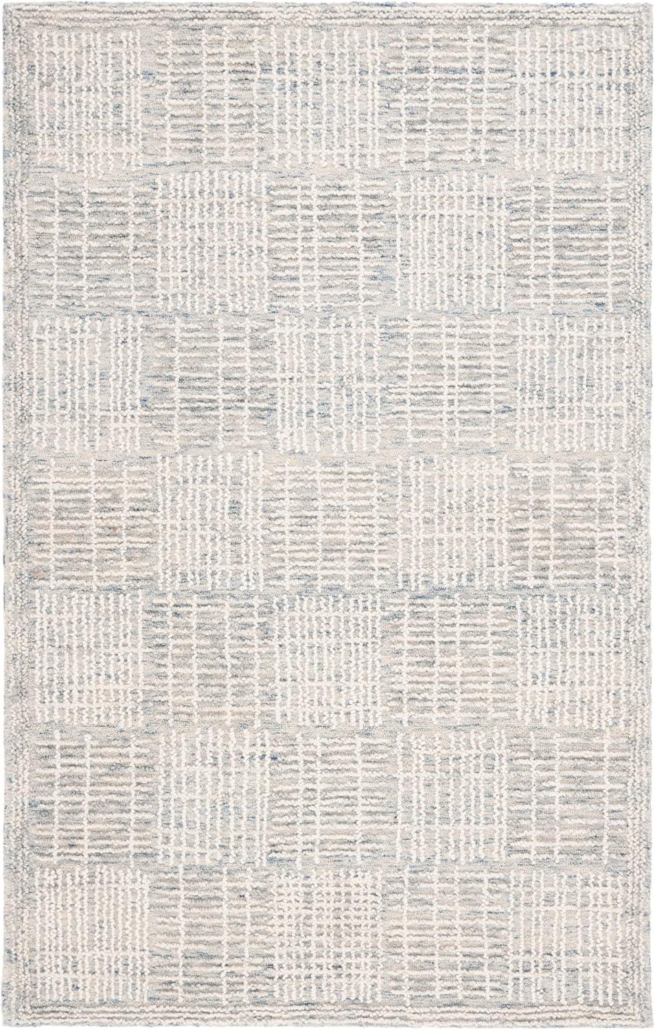Abstract ABT275 Hand Tufted Indoor Area Rug - Light Blue/Ivory - 5'x8' - Safavieh