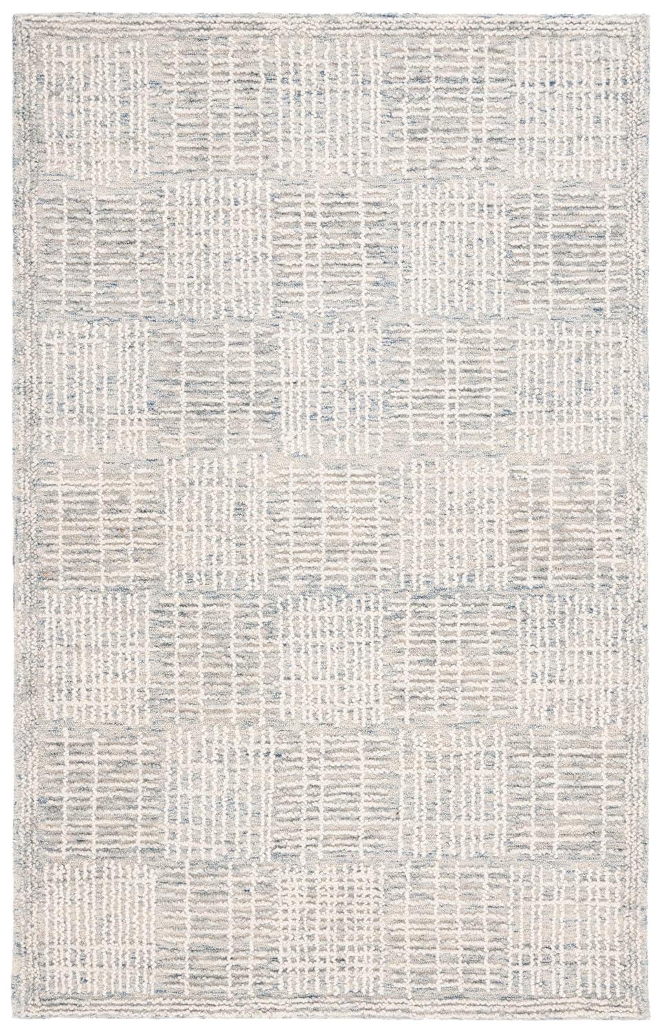 Abstract ABT275 Hand Tufted Indoor Area Rug - Light Blue/Ivory - 5'x8' - Safavieh