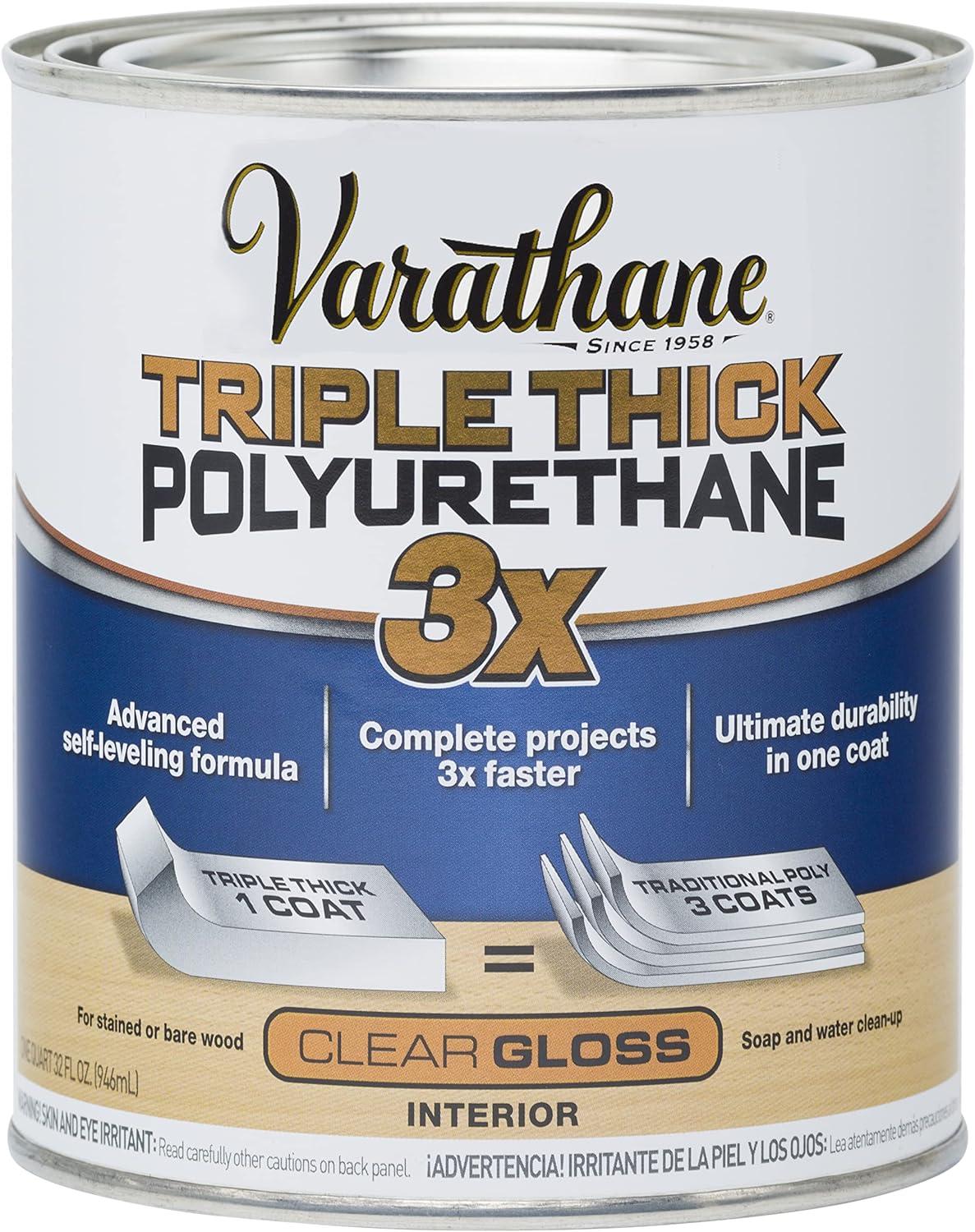 Clear Satin Triple Thick Polyurethane, 1 Quart