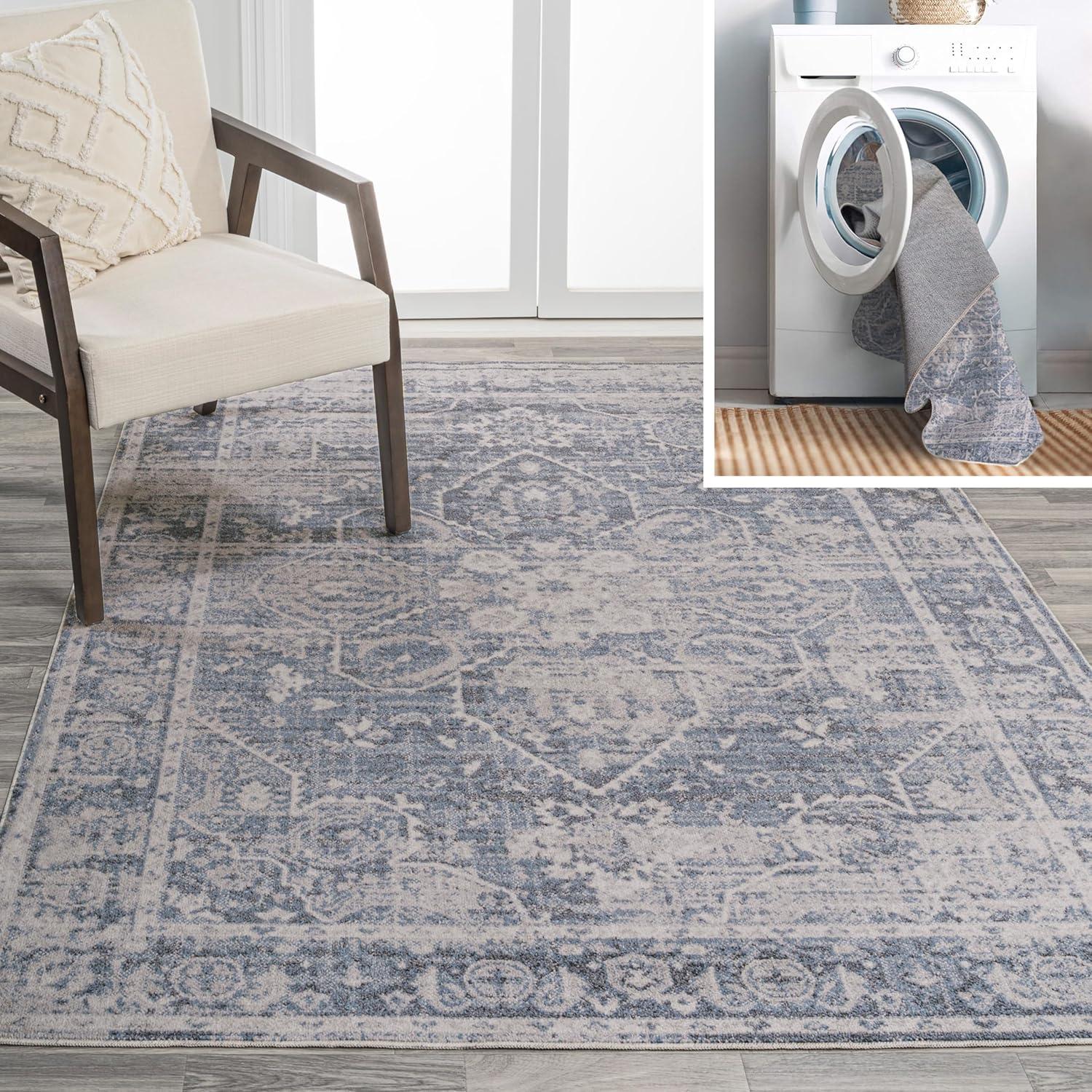 JONATHAN Y Shaii Global Medallion Low-Pile Machine-Washable Indoor Area Rug