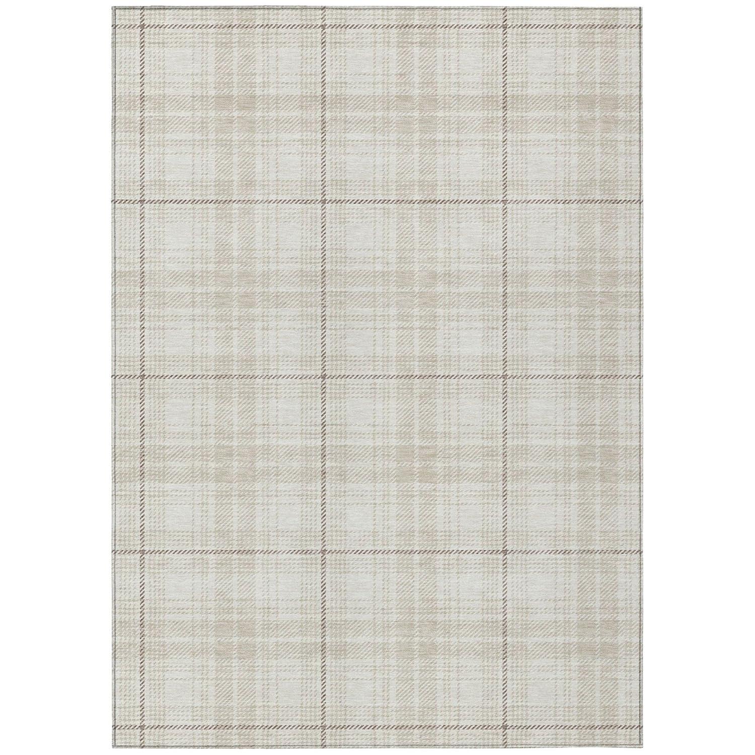 Machine Washable Indoor/Outdoor Chayden ACN993 Ivory 5' x 7'6" Rug