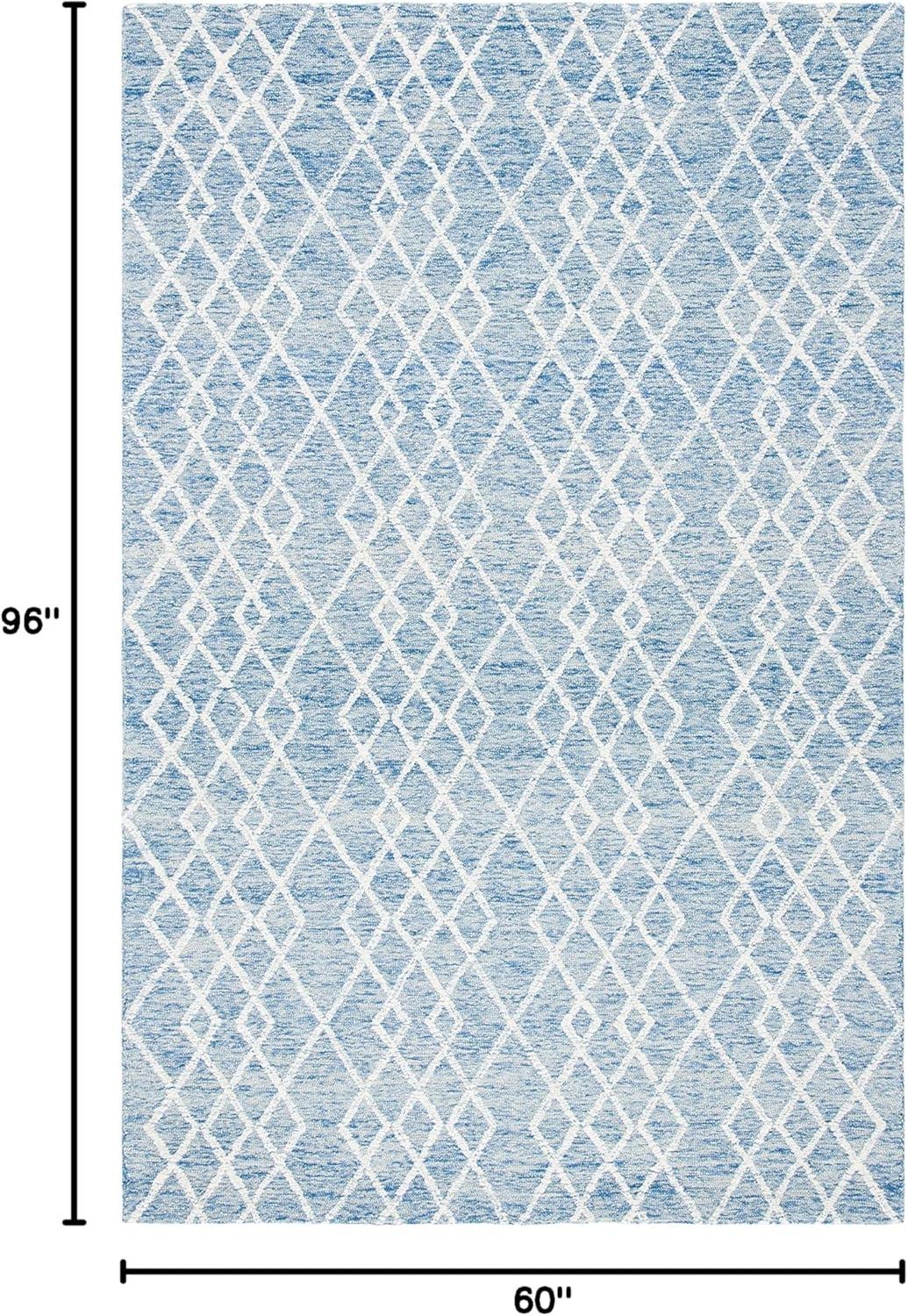 SAFAVIEH Metro Jenny Diamond Area Rug, Blue/Ivory, 5' x 8'