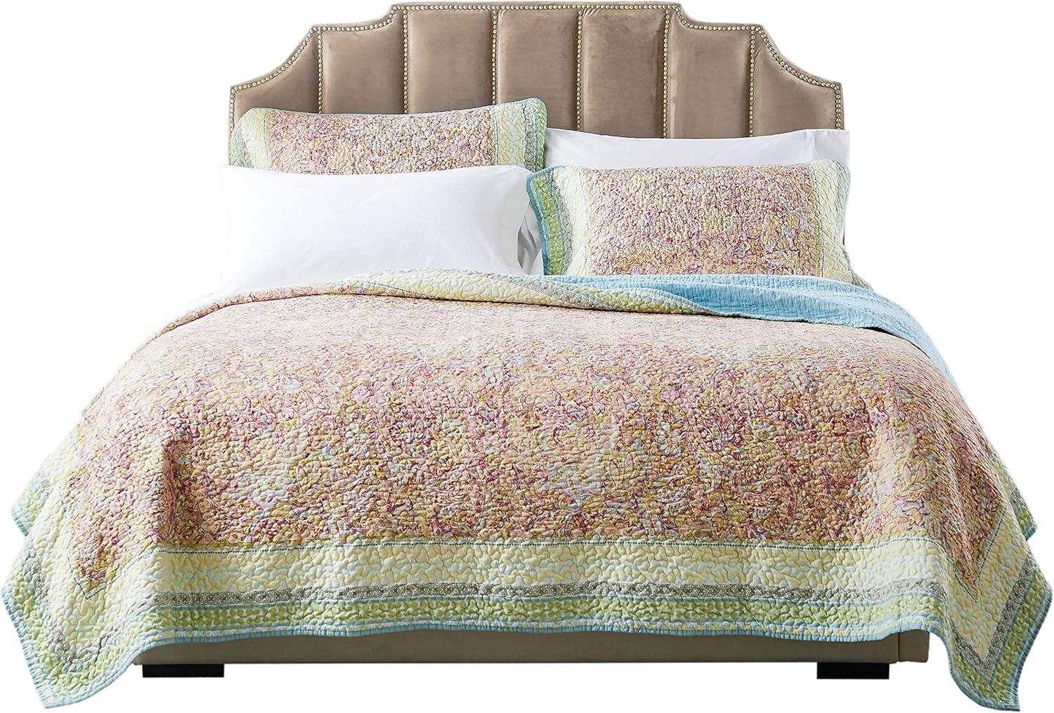 Greenland Home Fashions Palisades Quilt Set Pastel