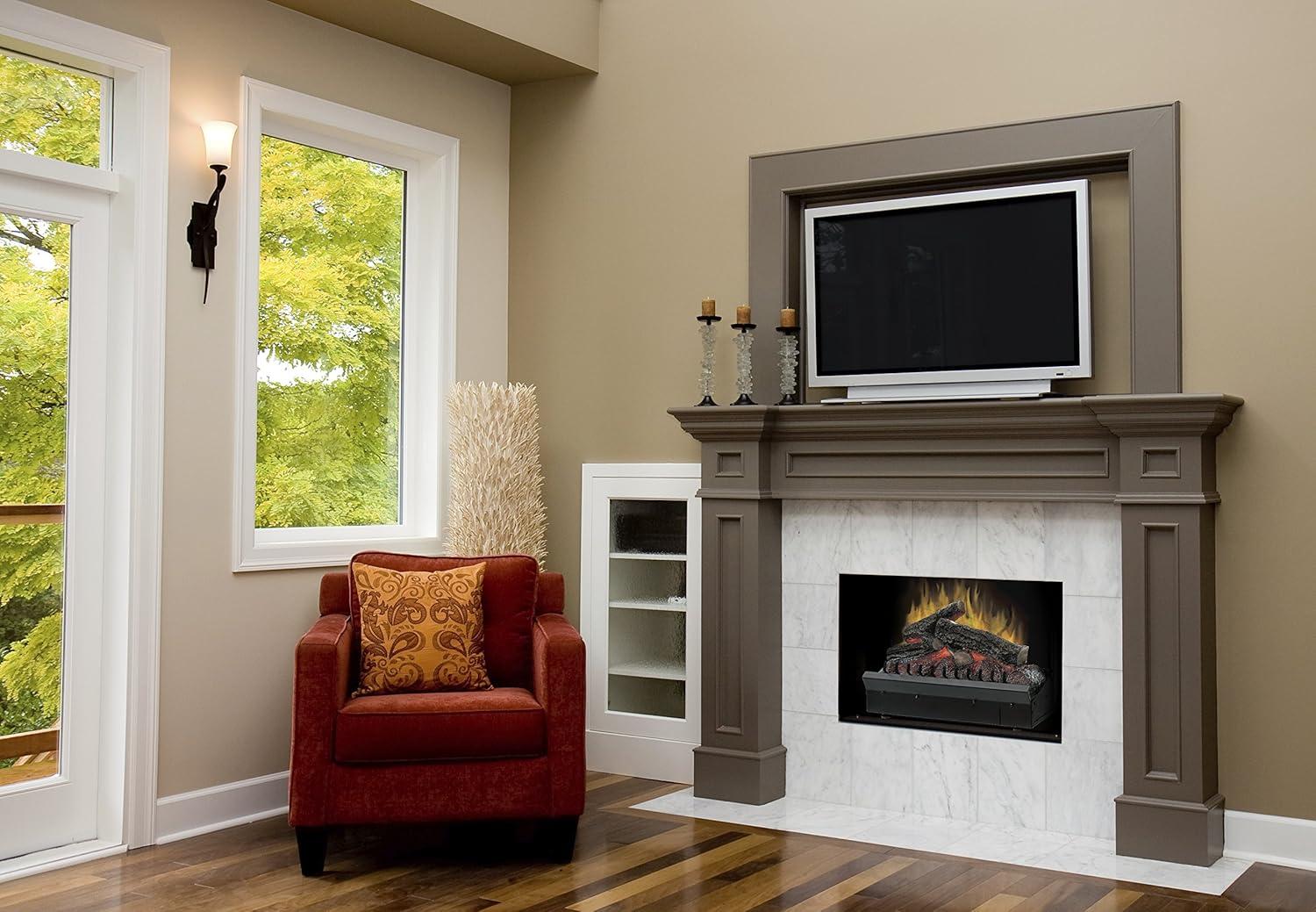 Dimplex Electraflame 23-in Plug-in Standard Electric Fireplace Log Set - Realistic Flame - 400 SQ. FT.