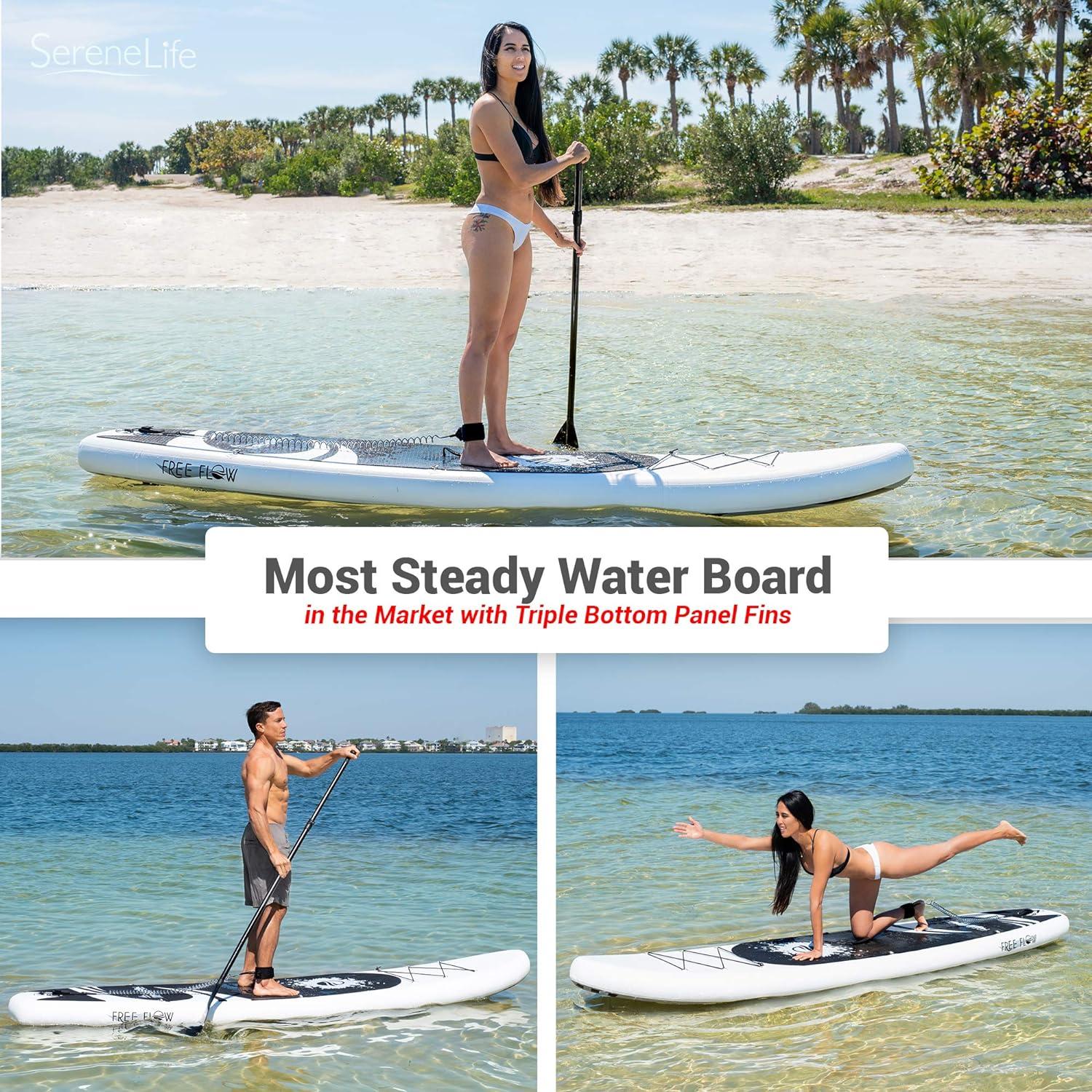 SereneLife Inflatable Stand Up Paddle Board