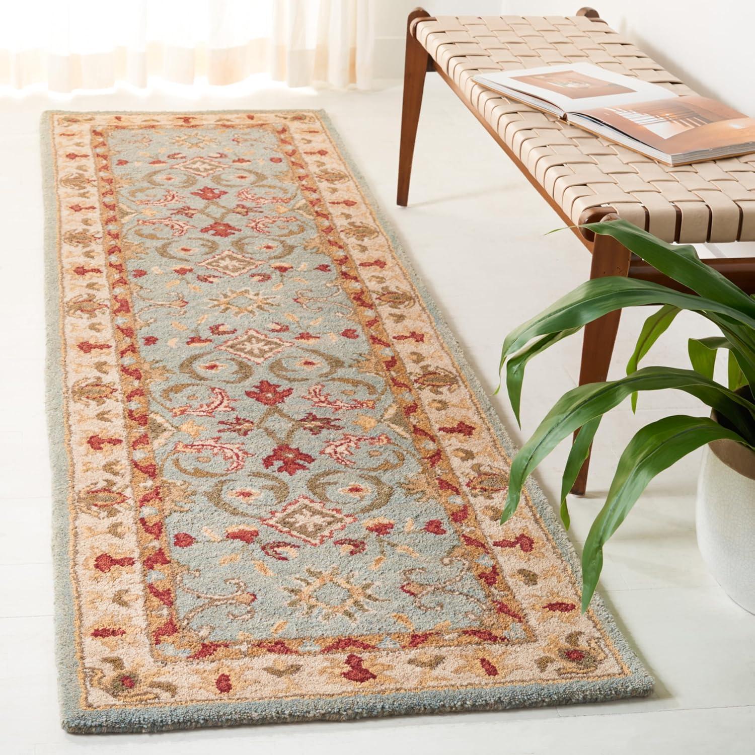 Anatolia AN544 Hand Tufted Indoor Accent Rug - Light Blue/Ivory - 2'x3' - Safavieh
