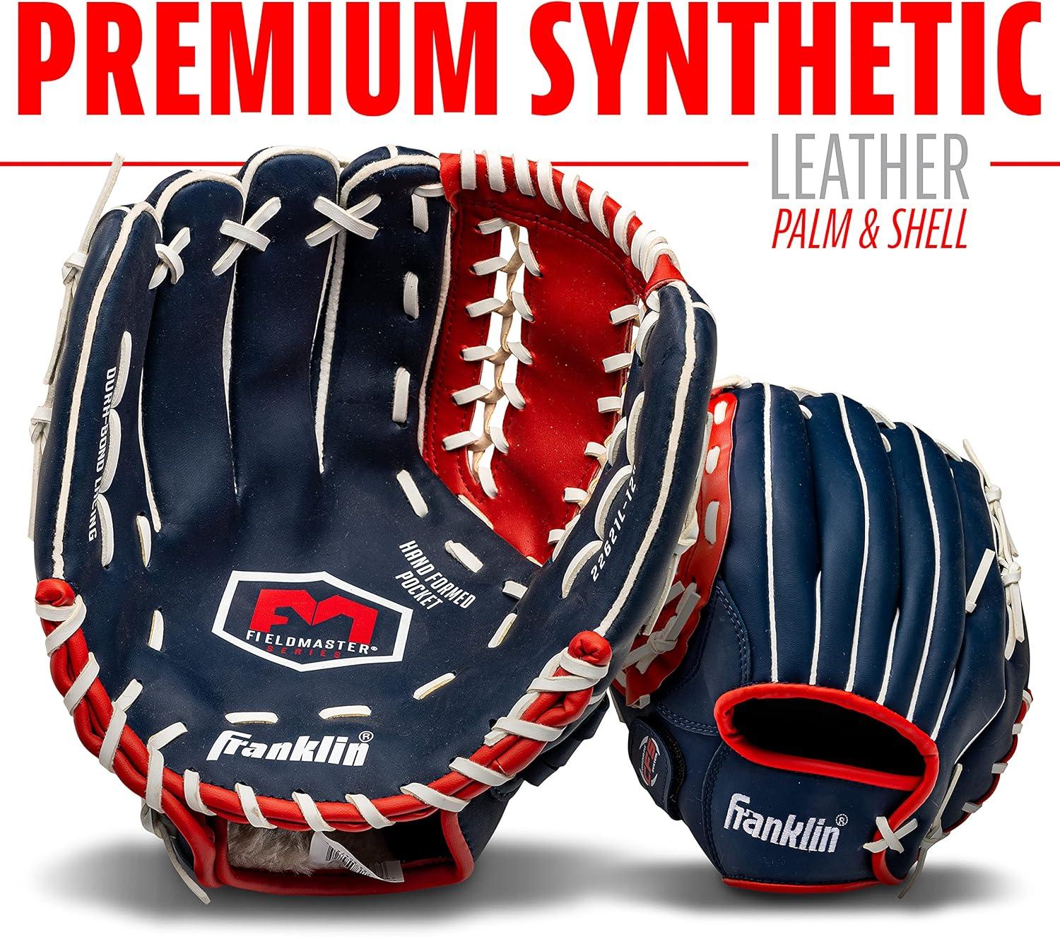 Franklin Sports Field Master USA Series 12.0" Baseball Glove - Left Handed Thrower Blue/Red