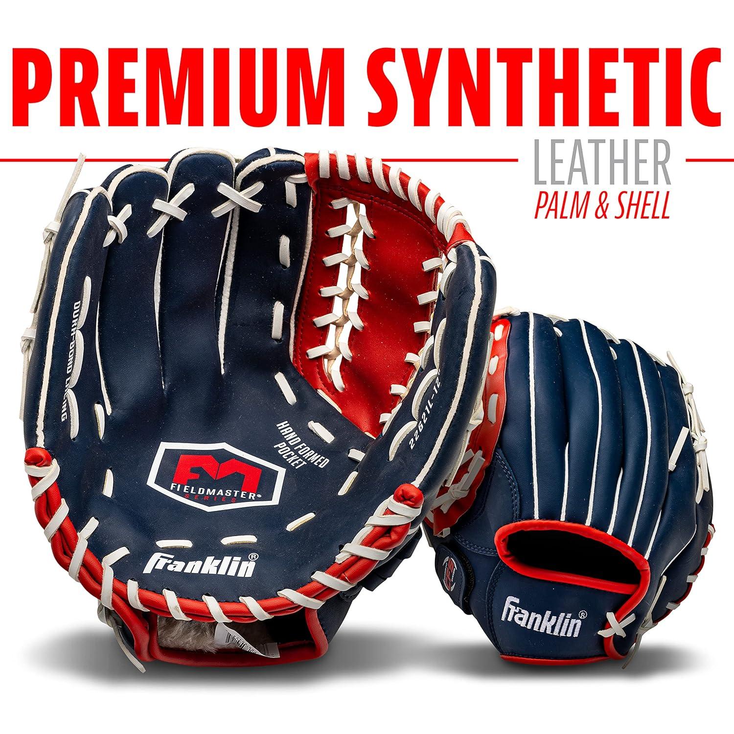 Franklin Sports Field Master USA Series 12.0" Baseball Glove - Left Handed Thrower Blue/Red