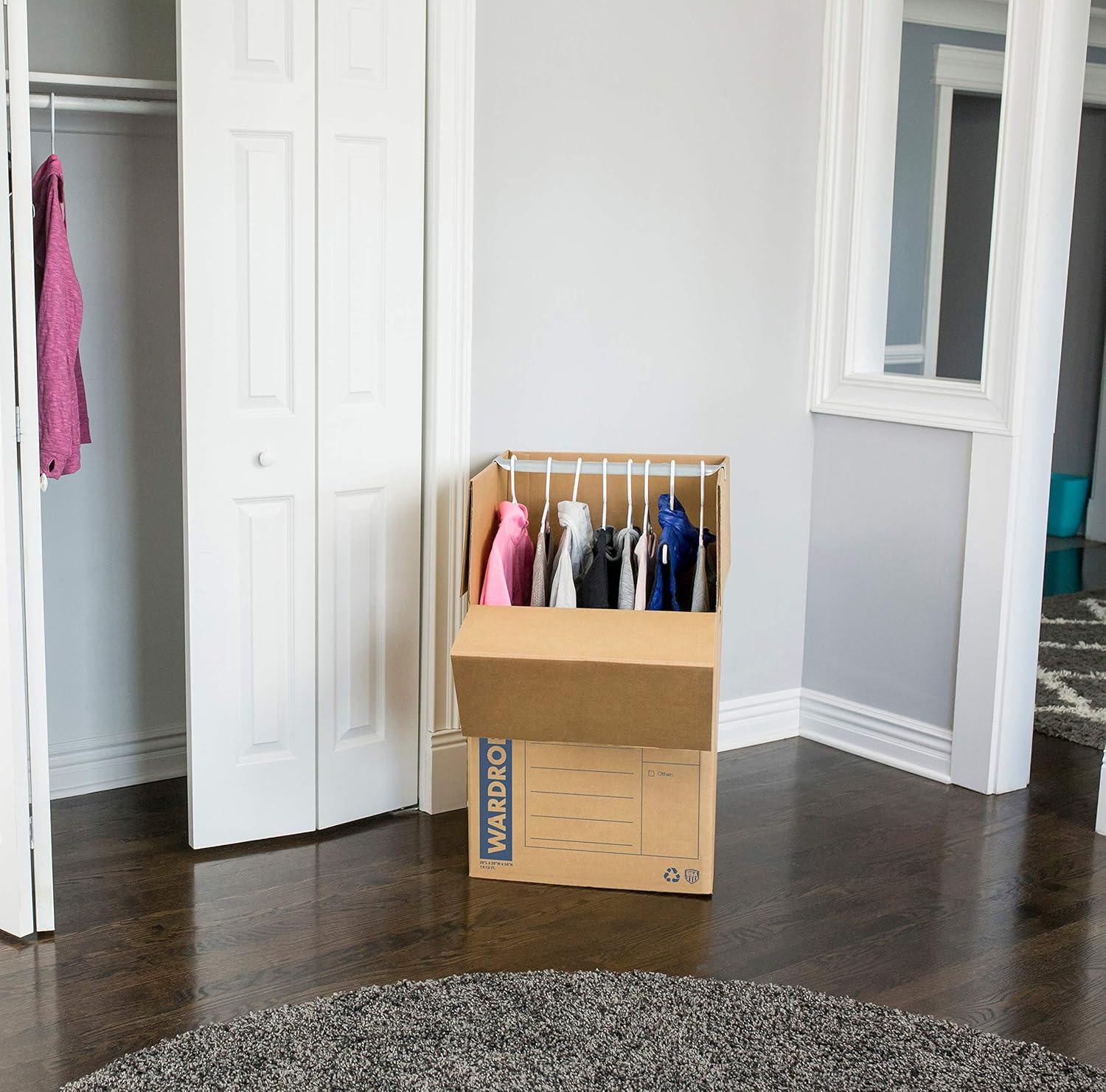 Bankers Box 3pk SmoothMove Tall Wardrobe Moving Boxes 24" x 24" x 40" - Fellowes