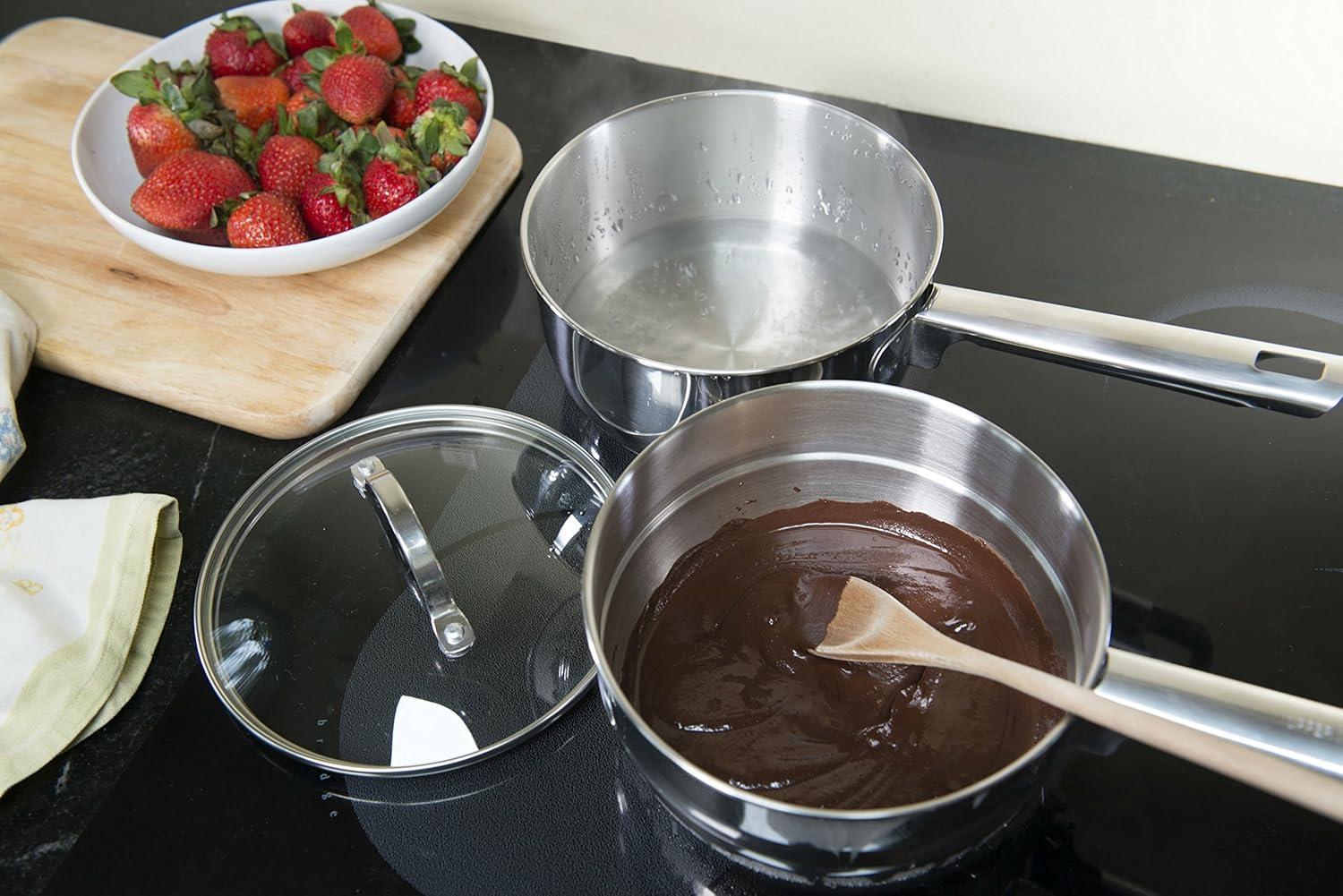 RSVP International Induction Double Boiler, 1 Quart, Multi Color