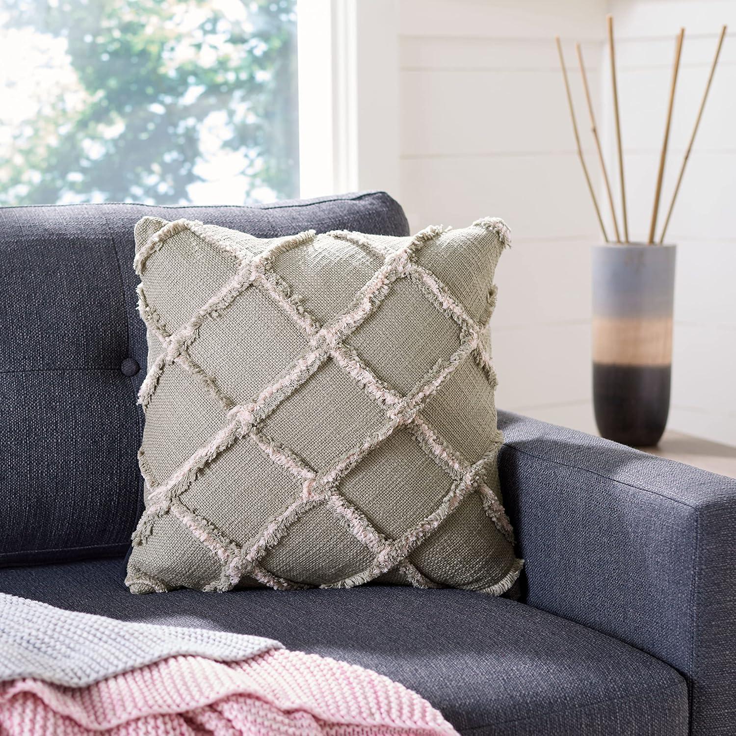 Safavieh Ashlin Fringed Cotton Throw Pillow