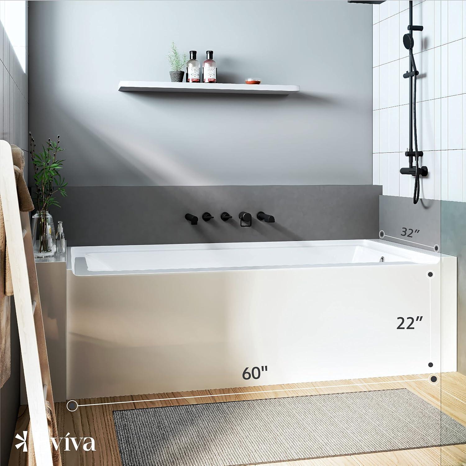 Nova 60'' x 32'' Alcove / Tile In Soaking Acrylic Bathtub