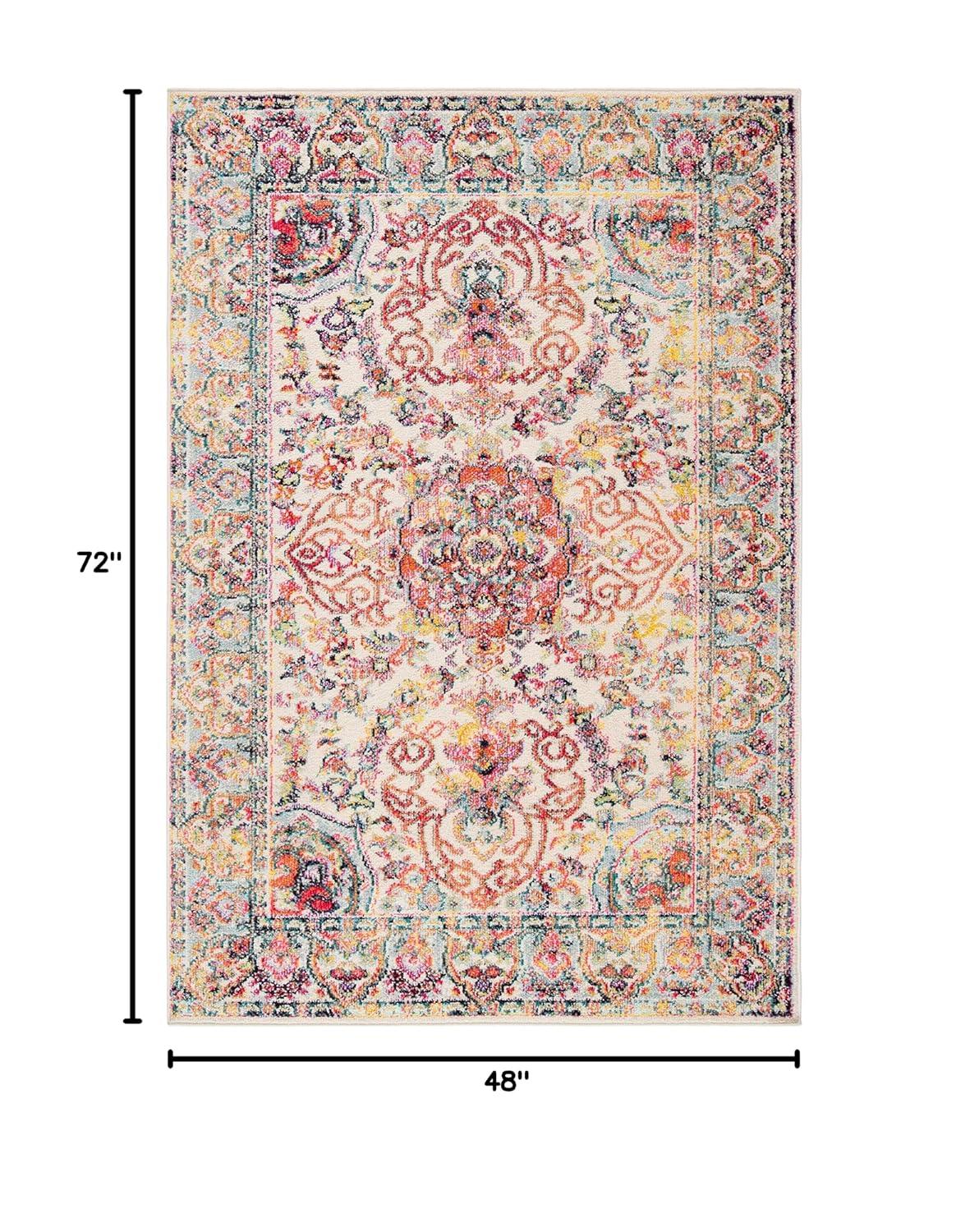 Madison MAD256 Power Loomed Area Rug - Ivory/Red - 4'x6' - Safavieh.