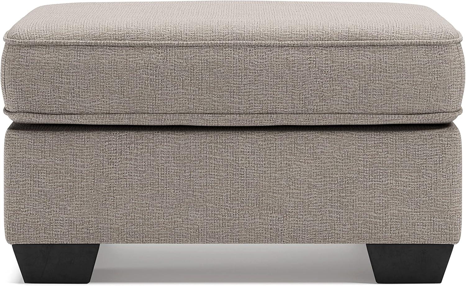 Signature Design by Ashley Contemporary Greaves Ottoman Chenille Stone