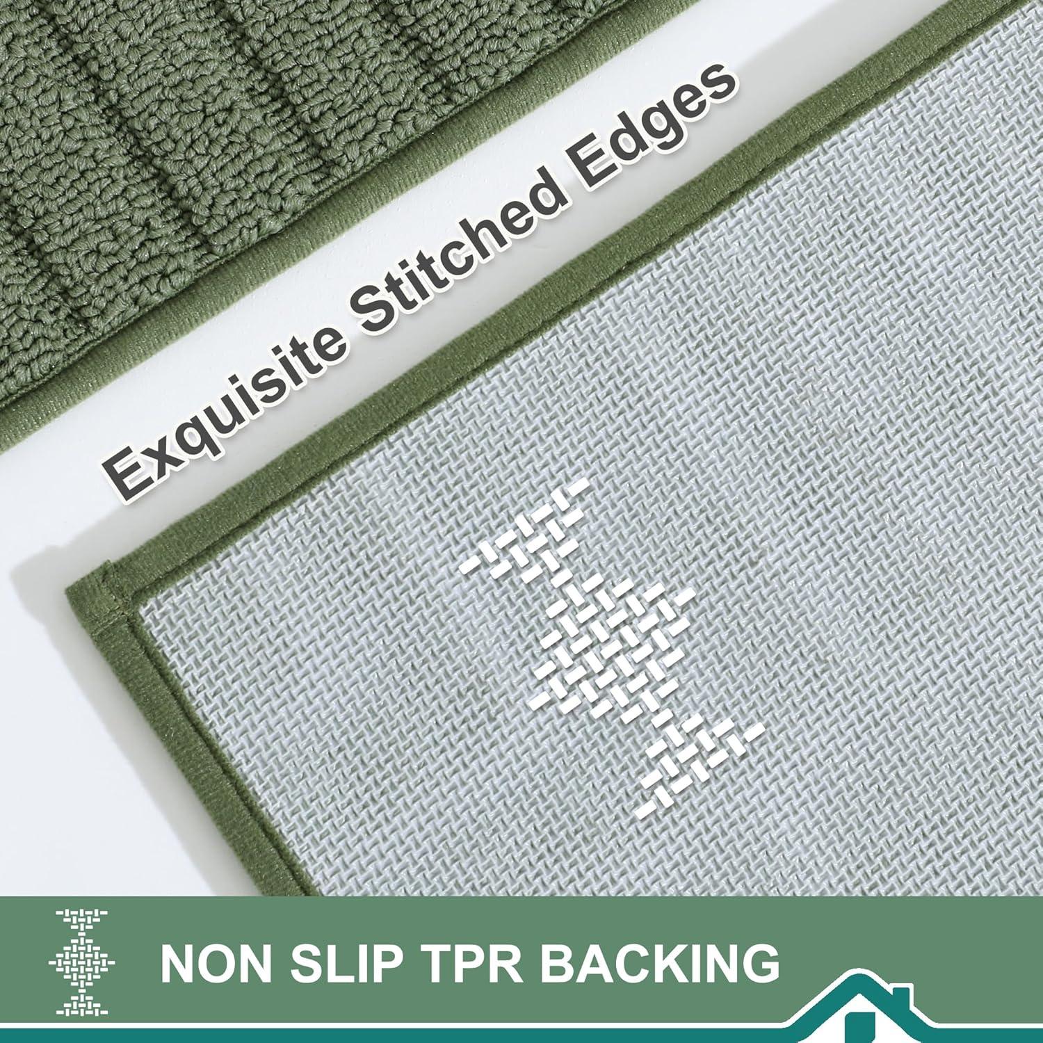 Hokku Designs Machine Washable Non-Skid Kitchen Mat 2 Pieces