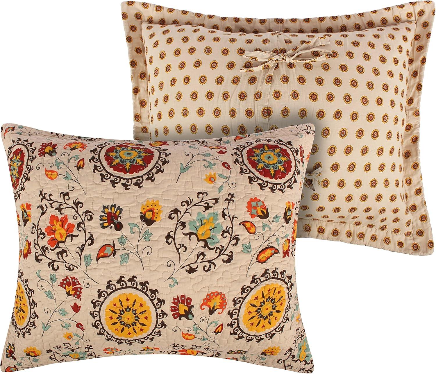 Andorra Multicolor Cotton Floral Standard Sham