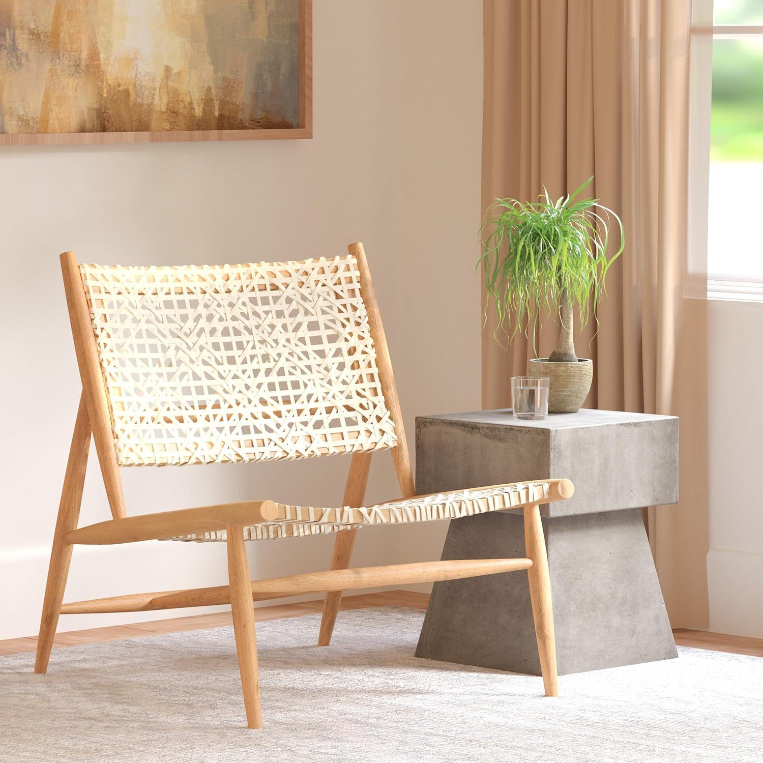 Kazbah Genuine Leather Side Chair