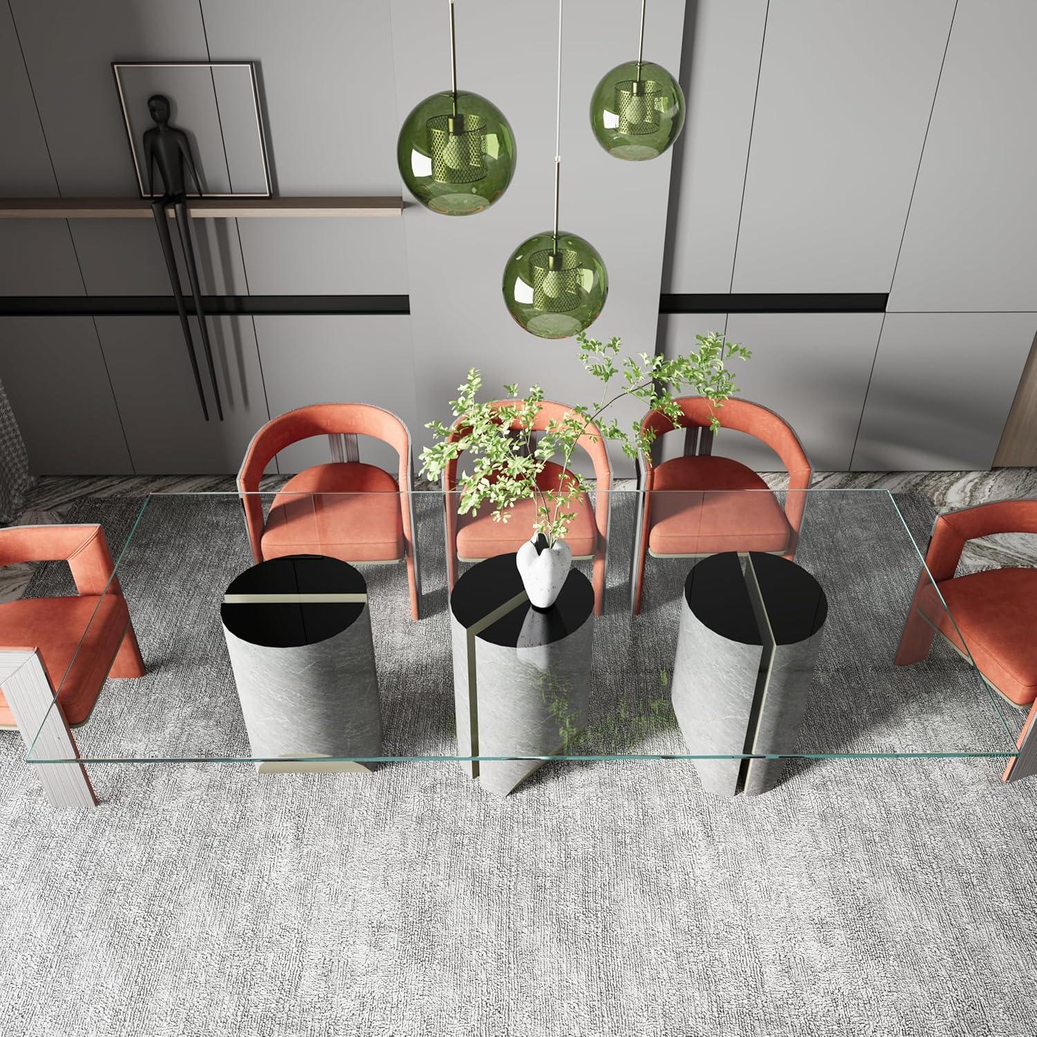 24 x 36 Inch Rectangle Glass Table Top 3/8 Inch Thick Clear Tempered Glass With Bevel Edge Polished Radius Corners
