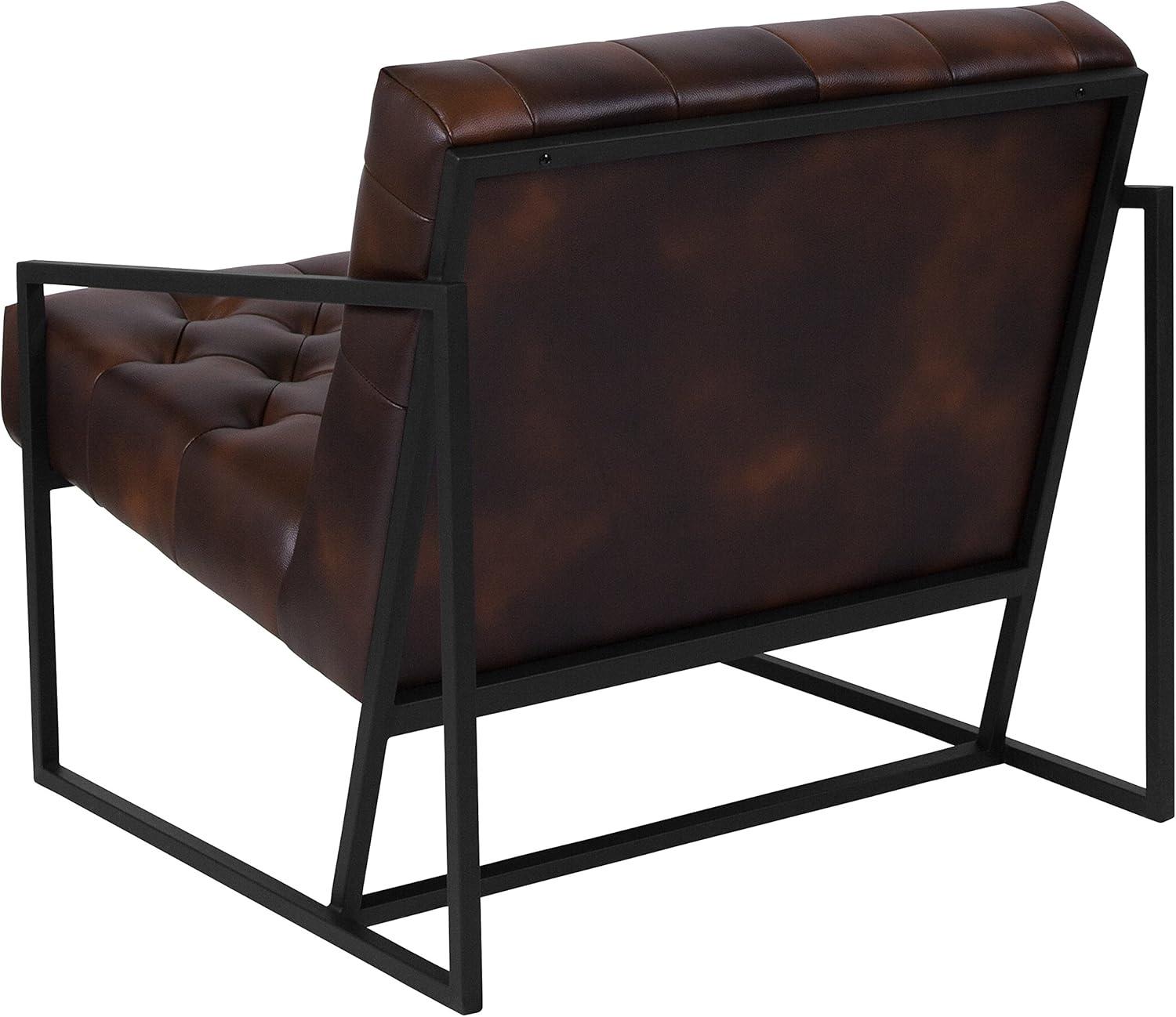 Hercules Madison Series Bomber Jacket Leather Tufted Lounge Chair