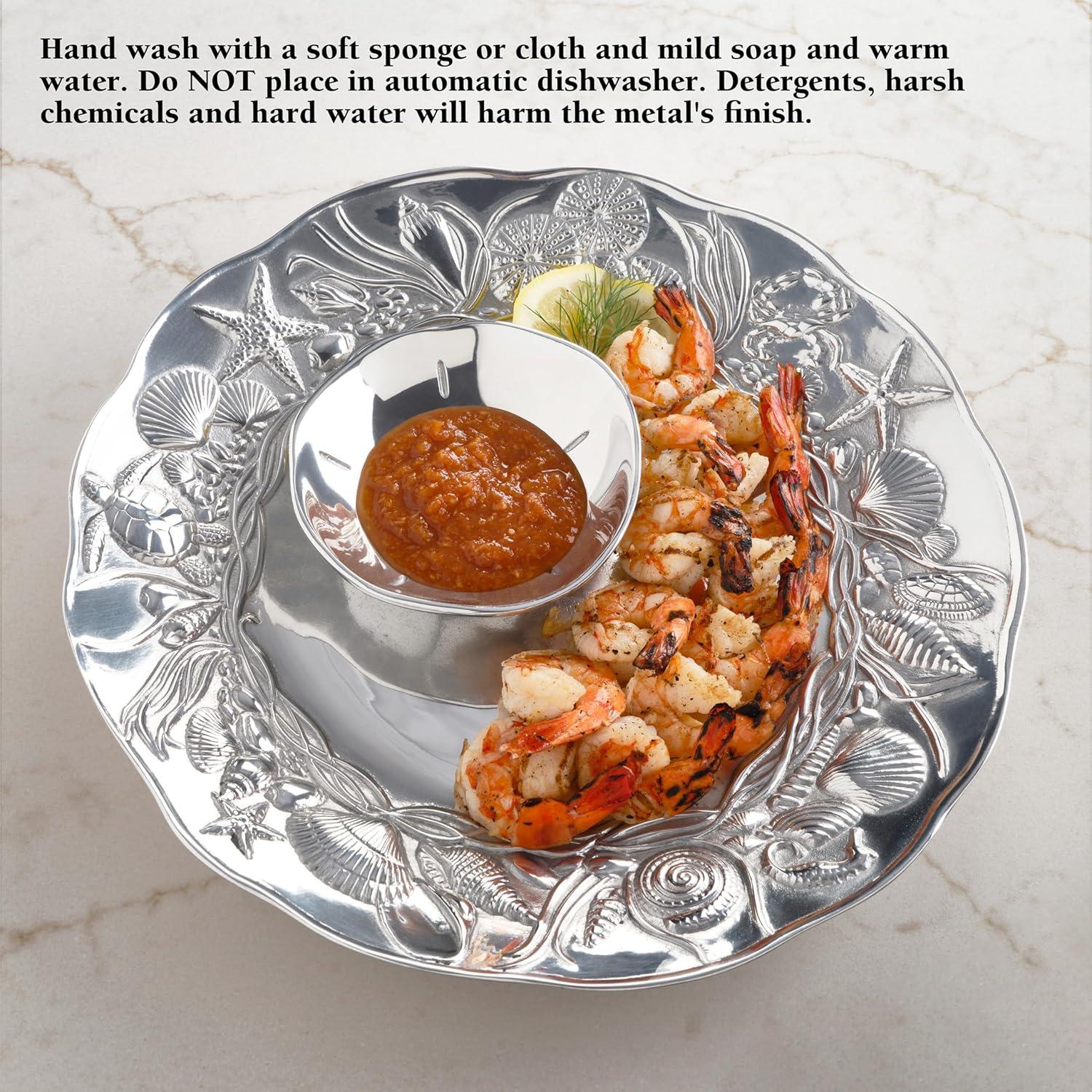 Wilton Armetale Wilton Armetale Coastal Medium Round Serving Bowl, 11.5-Inch -