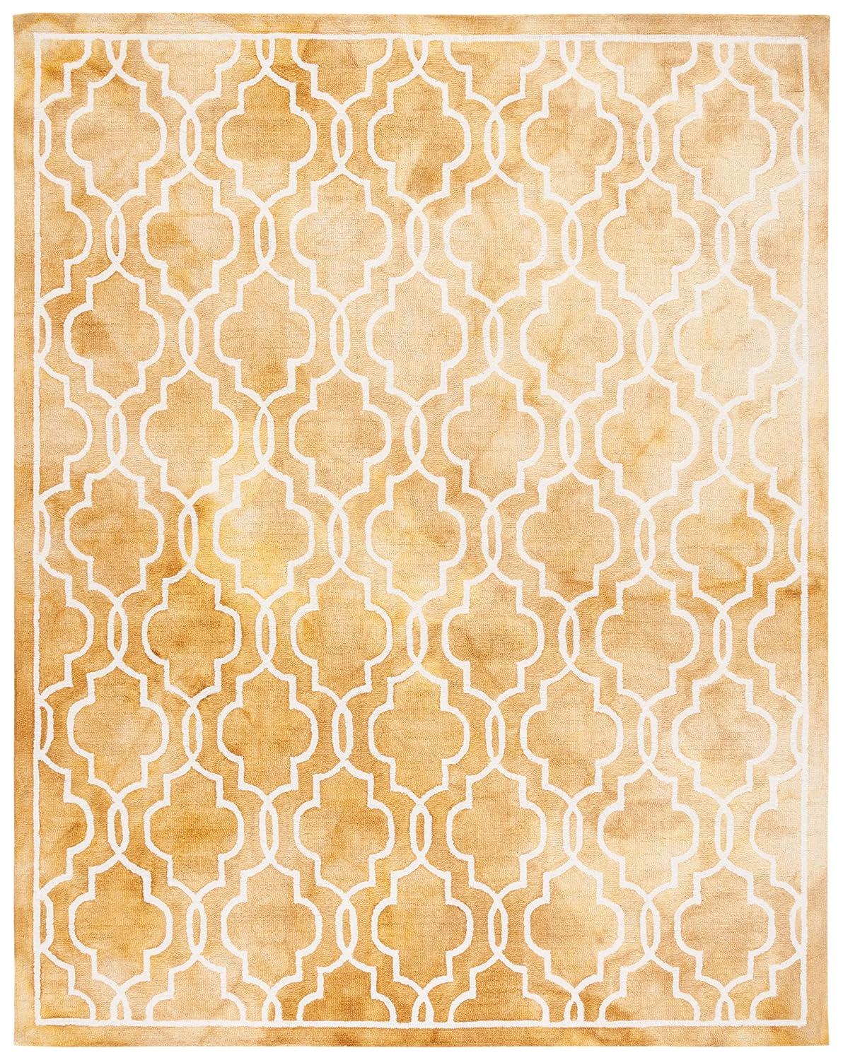 Dip Dye DDY539 Hand Tufted Indoor Area Rug - Gold/Ivory - 9'x12' - Safavieh